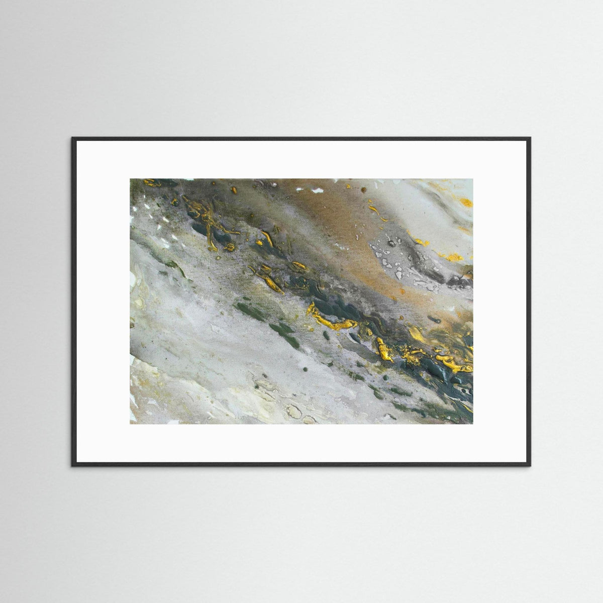 Fine Art Paper print: "Marble Wave - Gray"