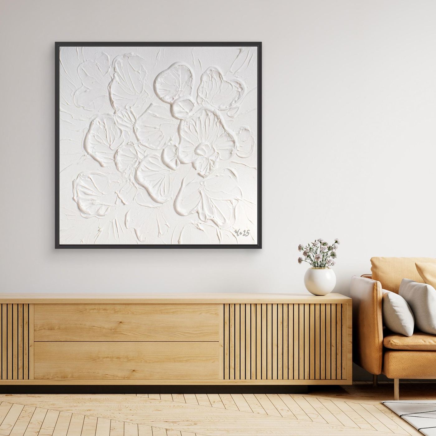 Canvas Print: "Soft White Bloom"
