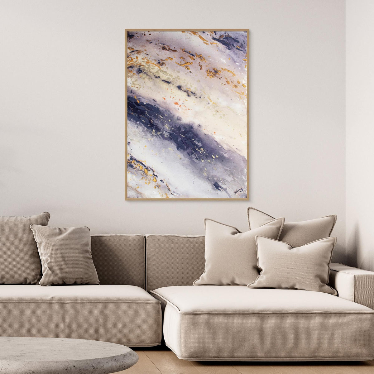 Canvas Print: "Marble Wave" piece 1