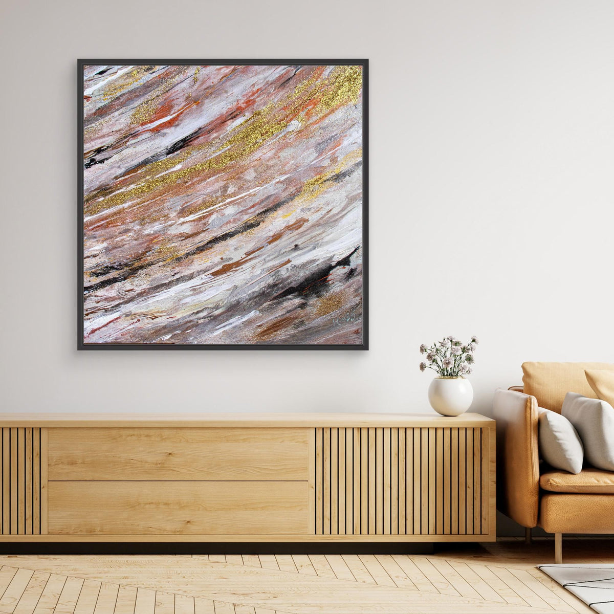 Canvas Print: " Golden wave" piece 2