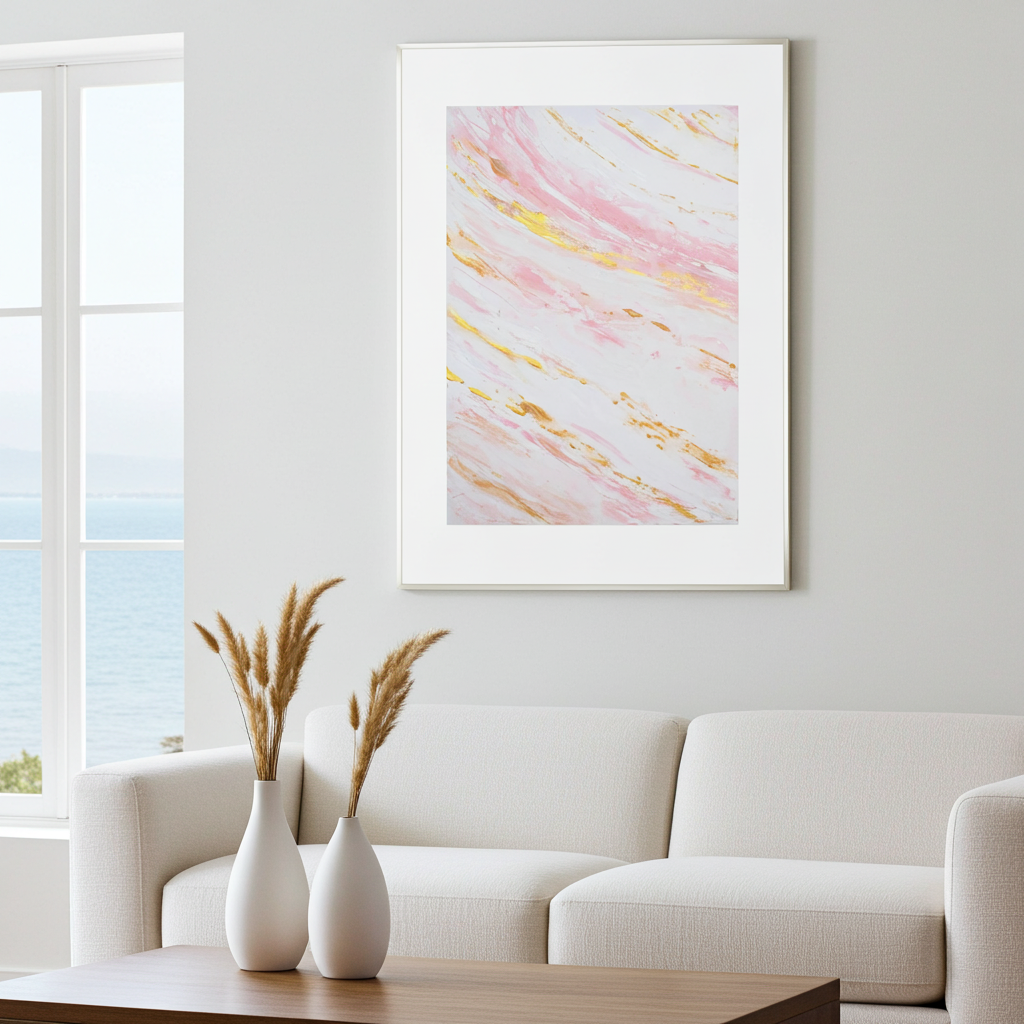 Fine Art Paper Print: "Blush Tides Piece 1"