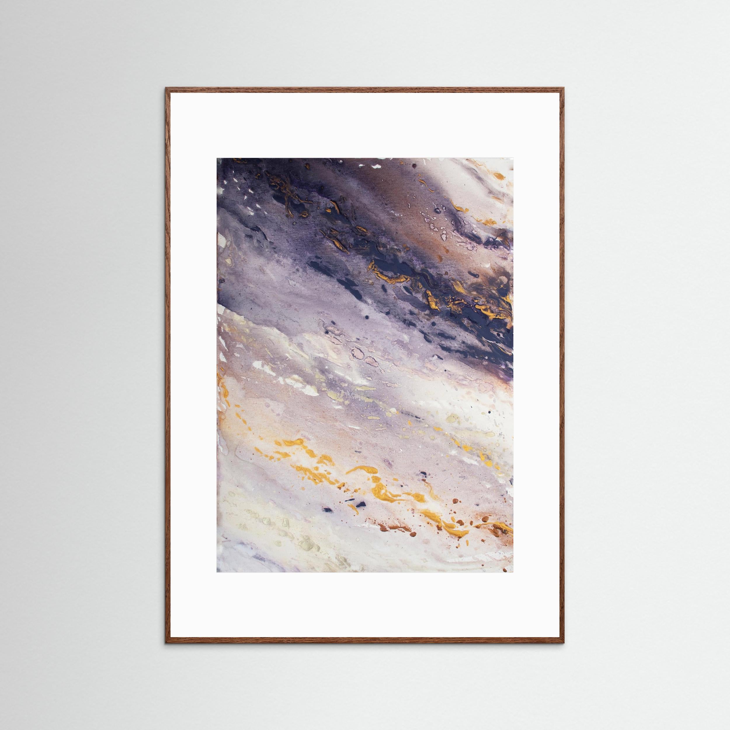 Fine Art Paper Print: Marble Wave Piece 1