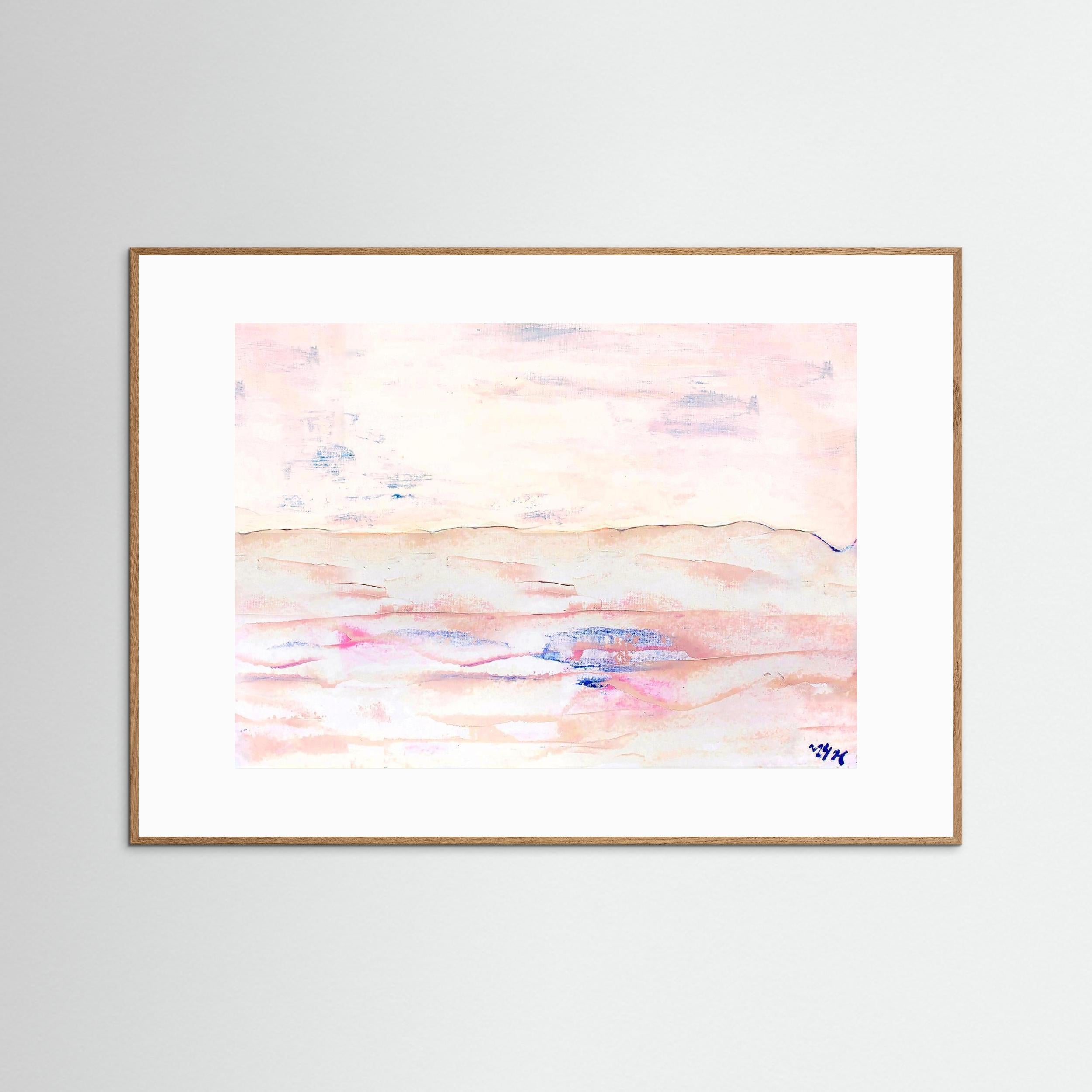 Fine Art Paper Print: "White sand beach" dusty pink