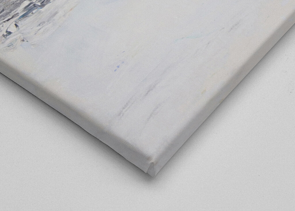 Canvas Print Abstract Landscape Gold Blue - Such a Lovely Day | Swedish Wall Art