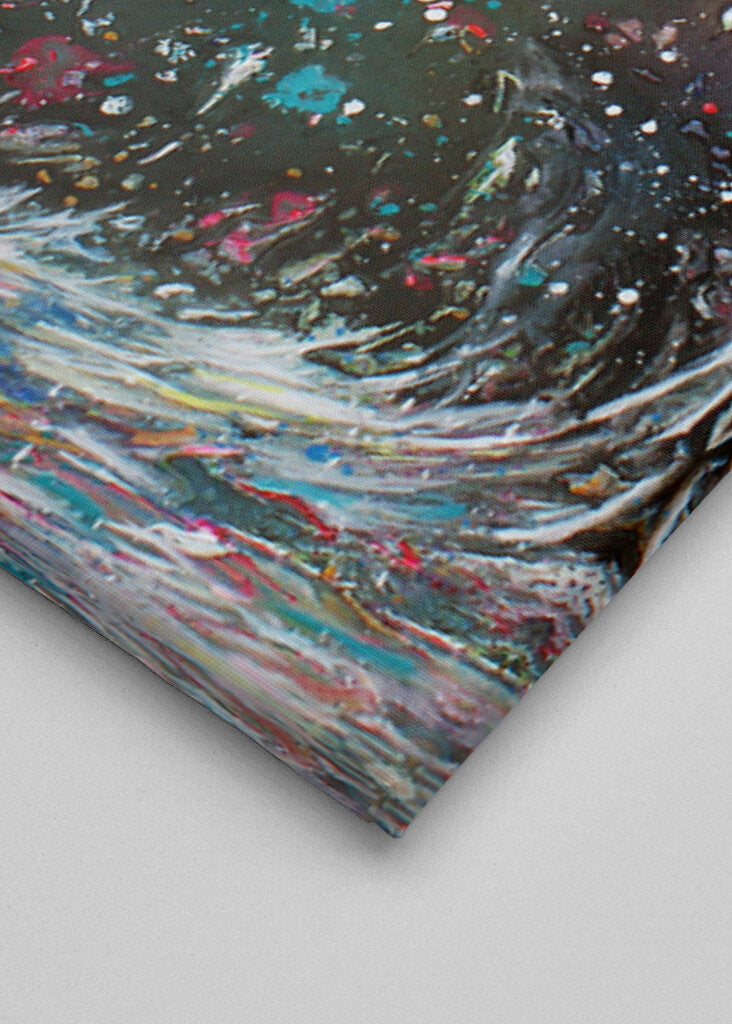 Abstract Canvas Print - Blue and Purple Wave