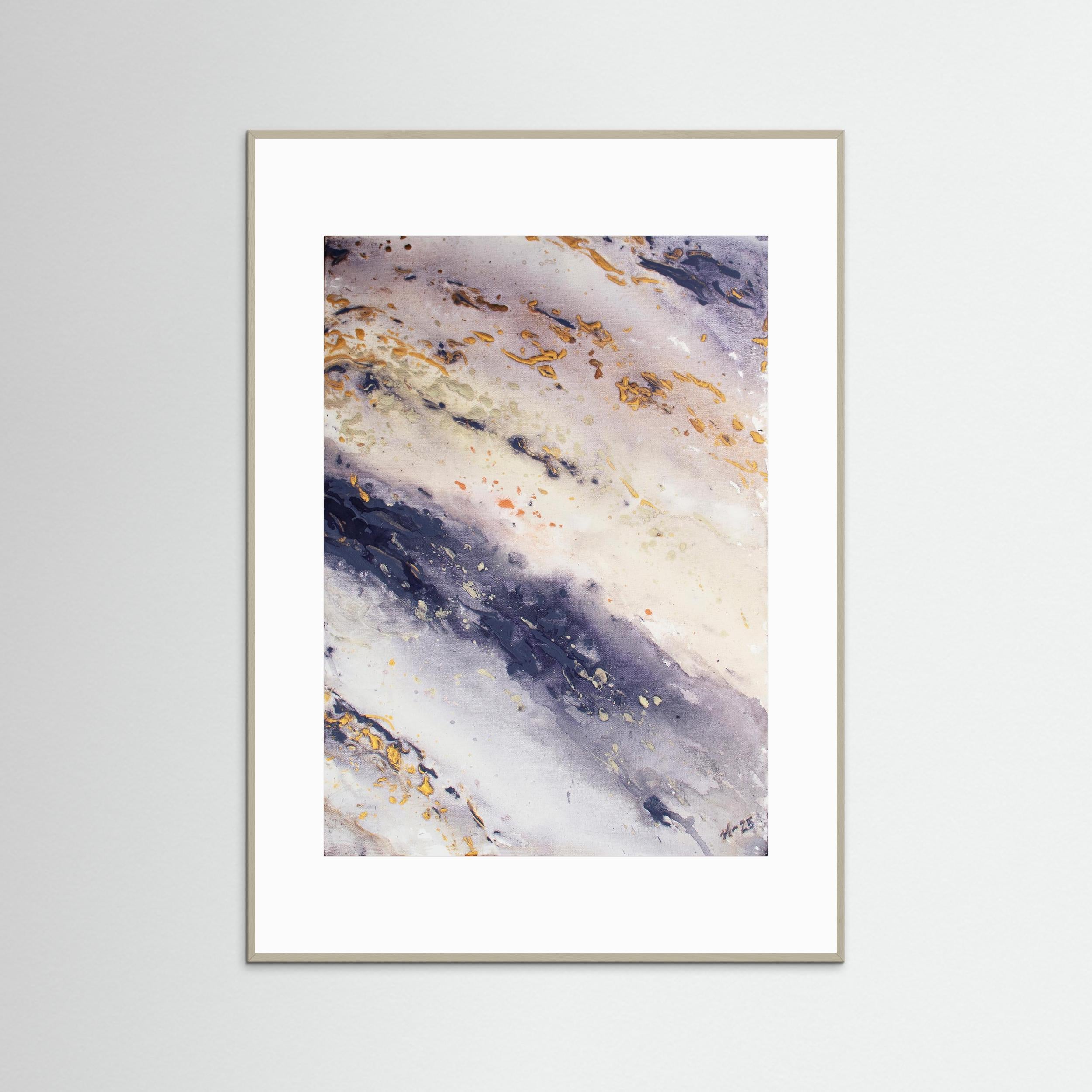 Fine Art Paper Print: Marble Wave Piece 2