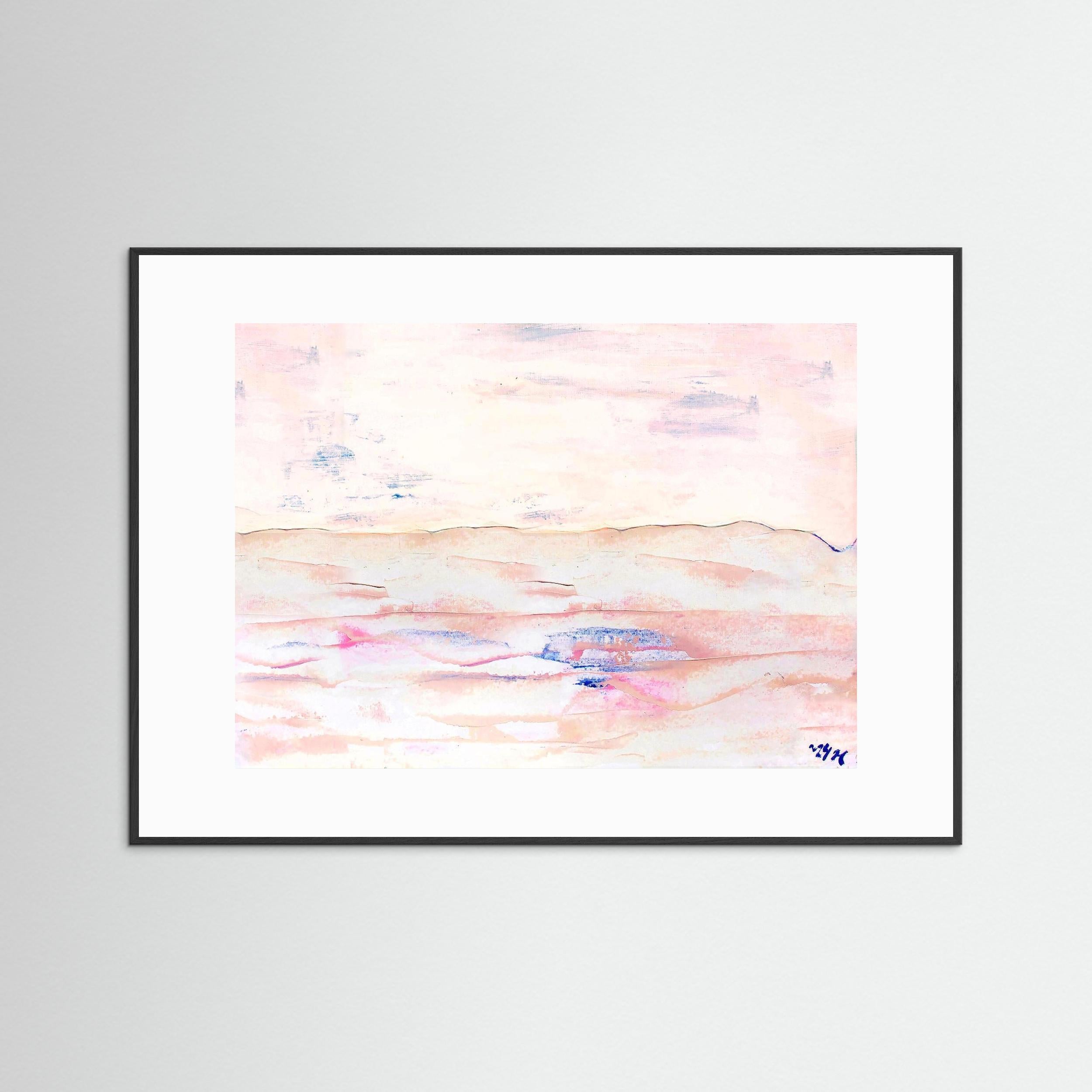 Fine Art Paper Print: "White sand beach" dusty pink