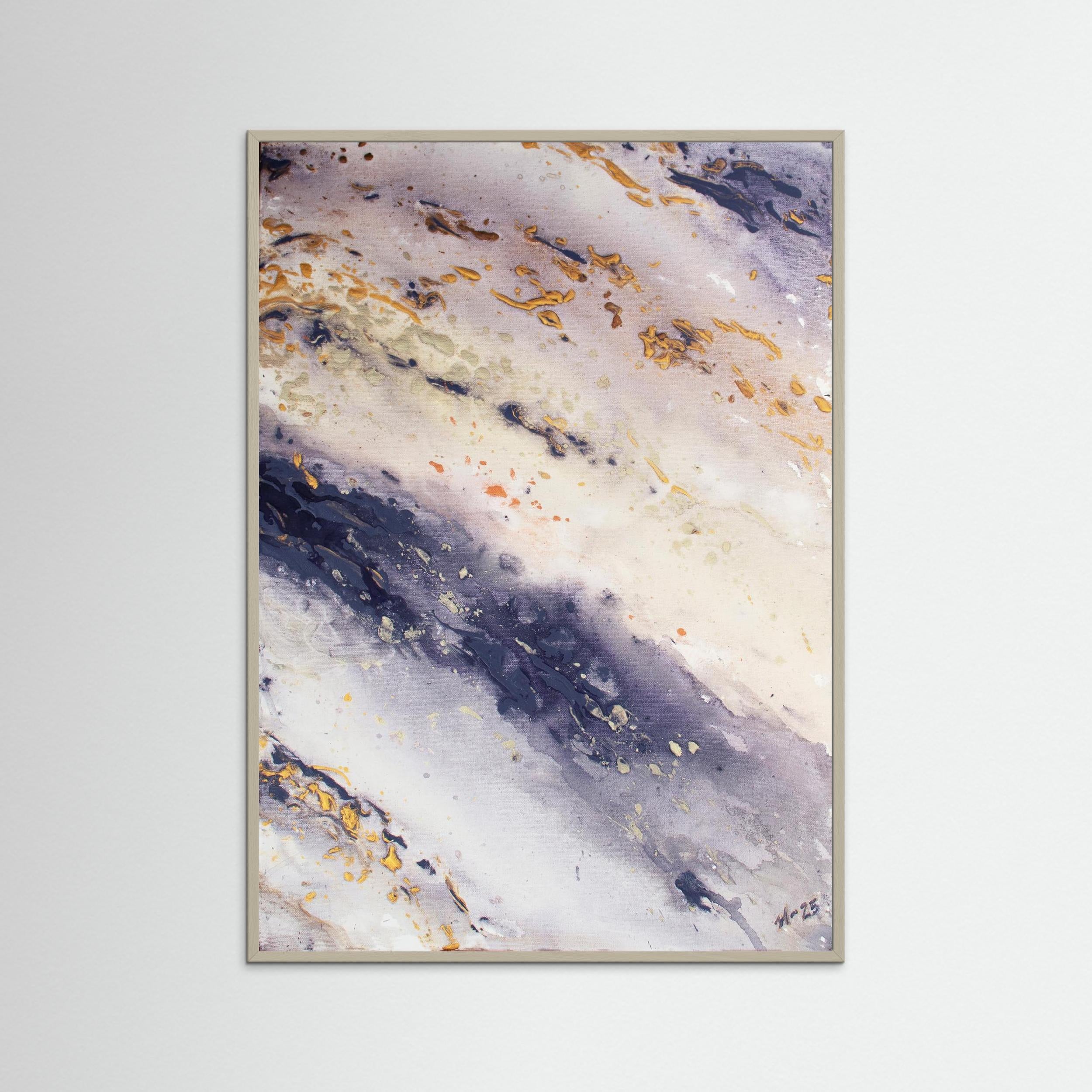 Fine Art Paper Print: Marble Wave Piece 2