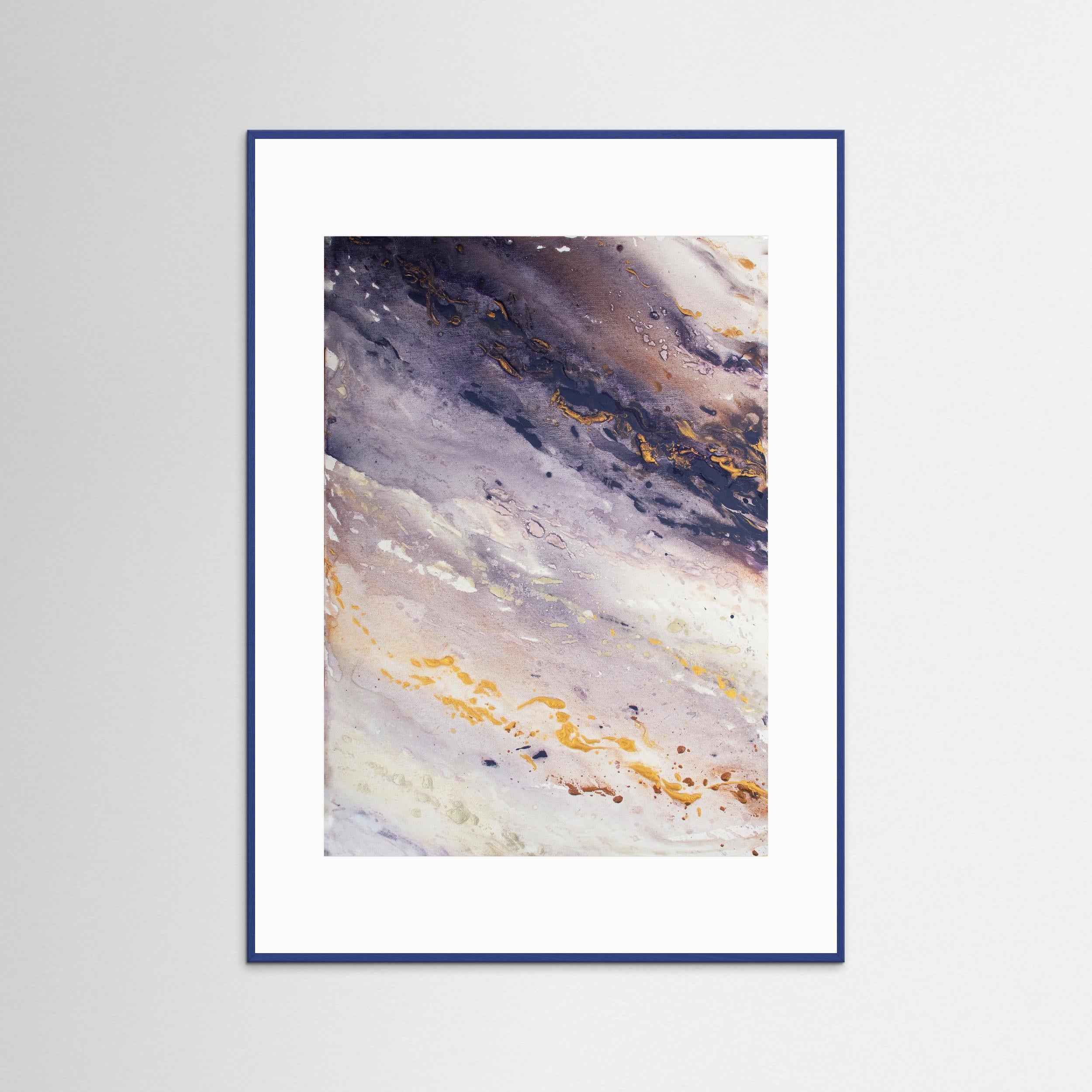 Fine Art Paper Print: Marble Wave Piece 1