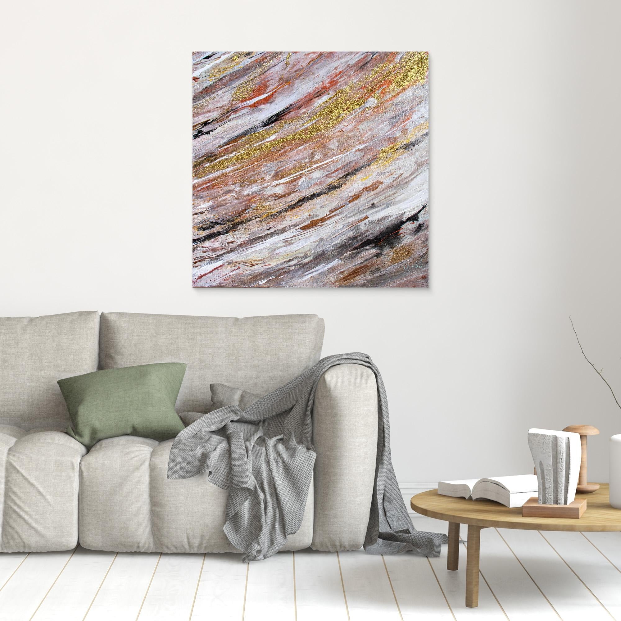 Canvas Print: " Golden wave" piece 2