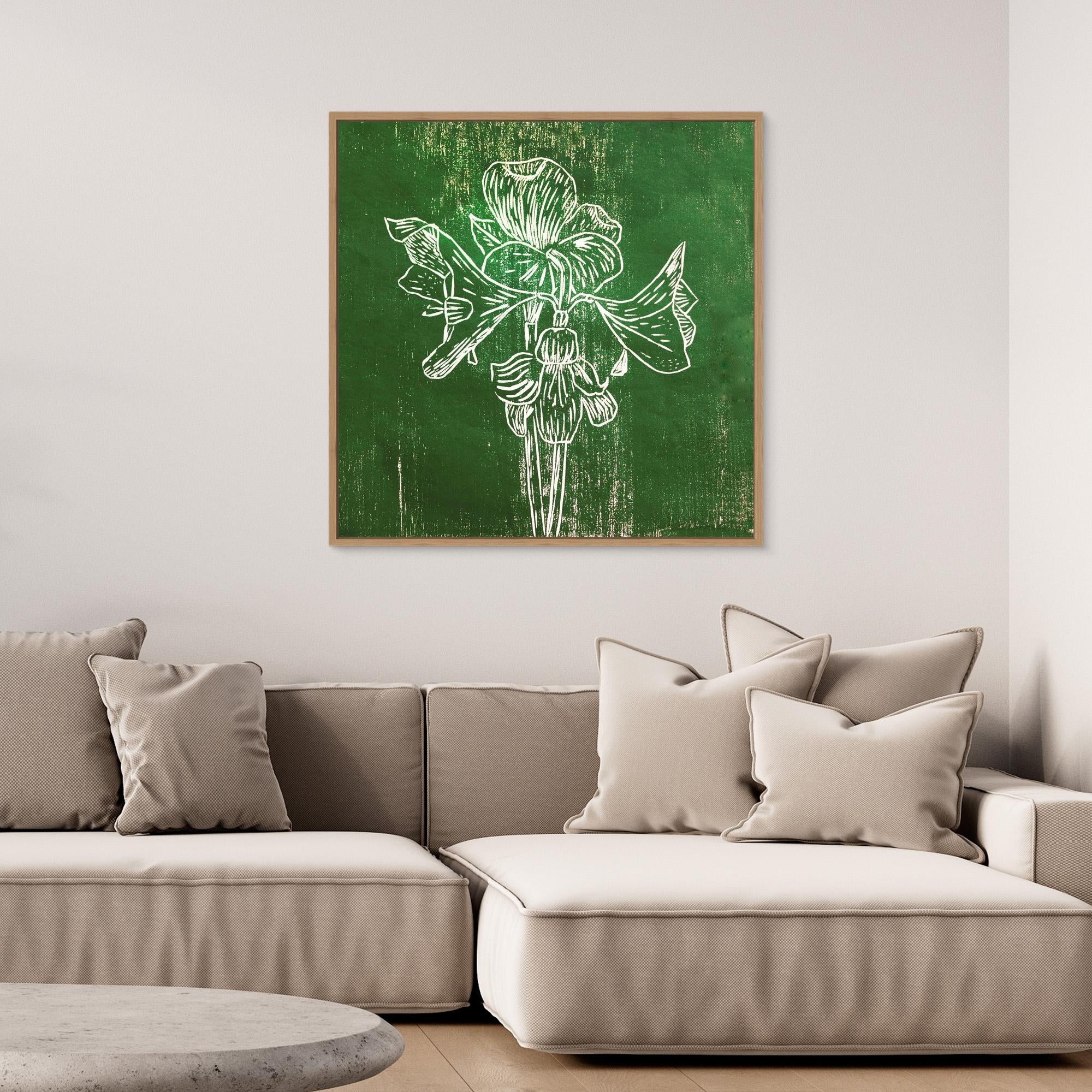 Canvas Print: "Green Amaryllis"