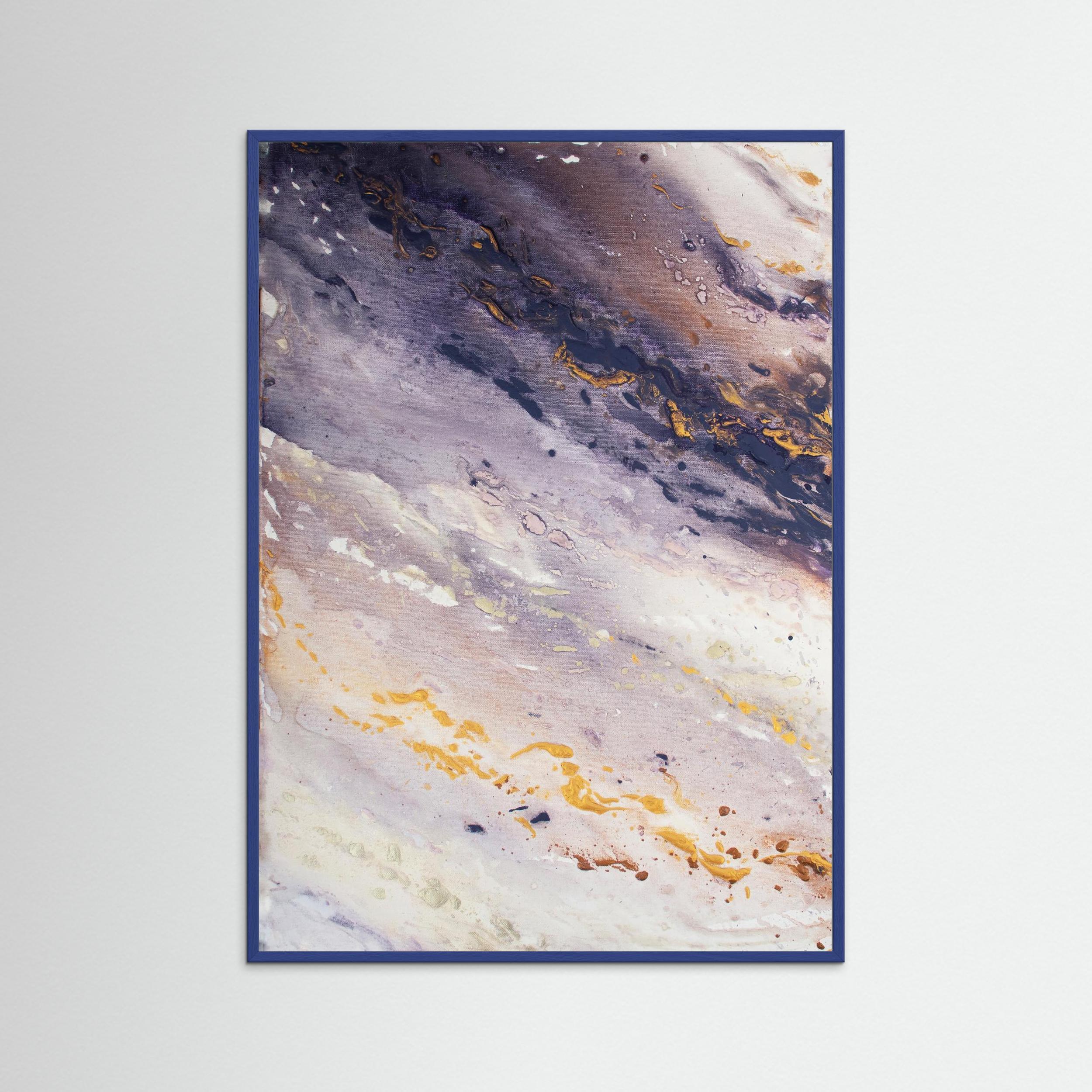 Fine Art Paper Print: Marble Wave Piece 1