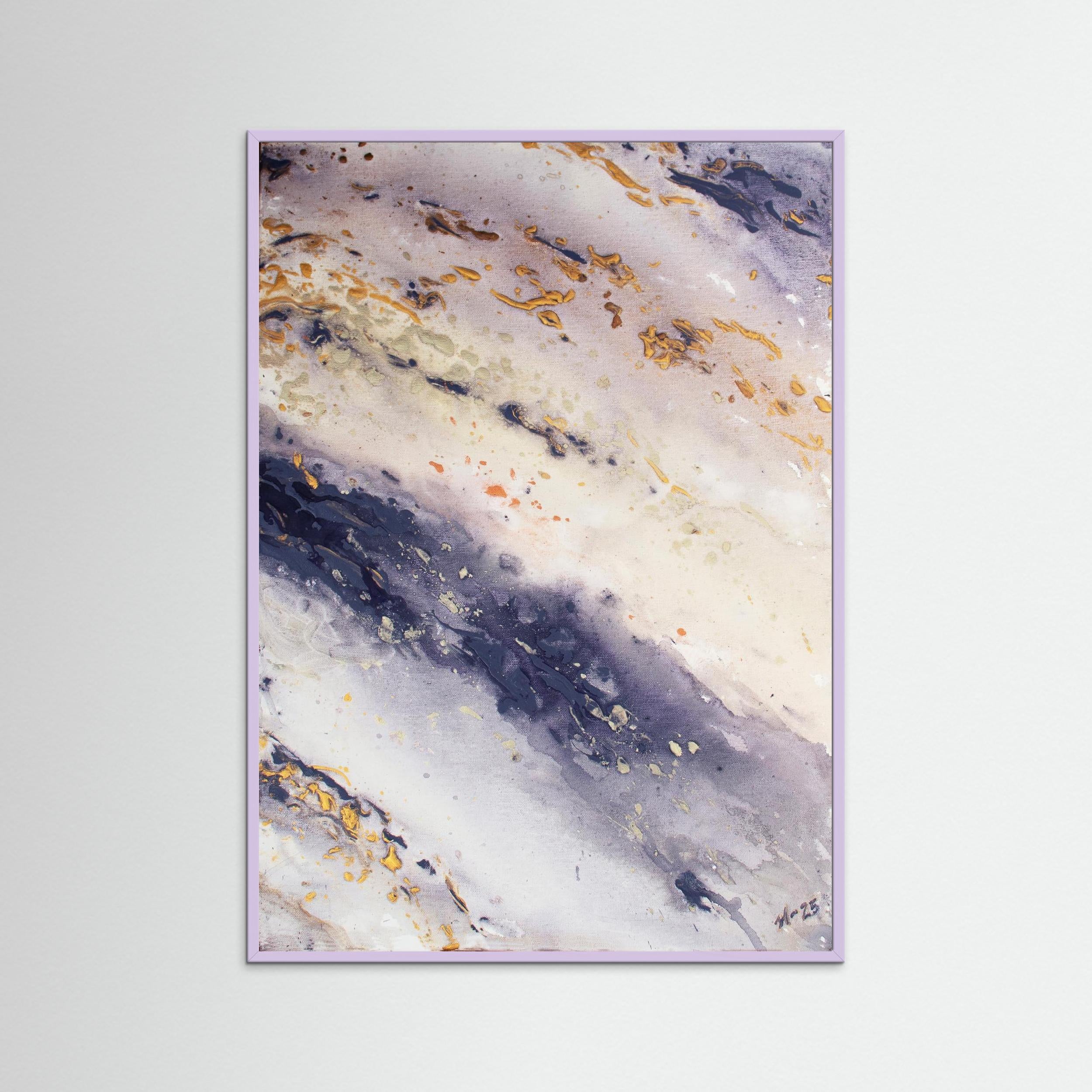 Fine Art Paper Print: Marble Wave Piece 2