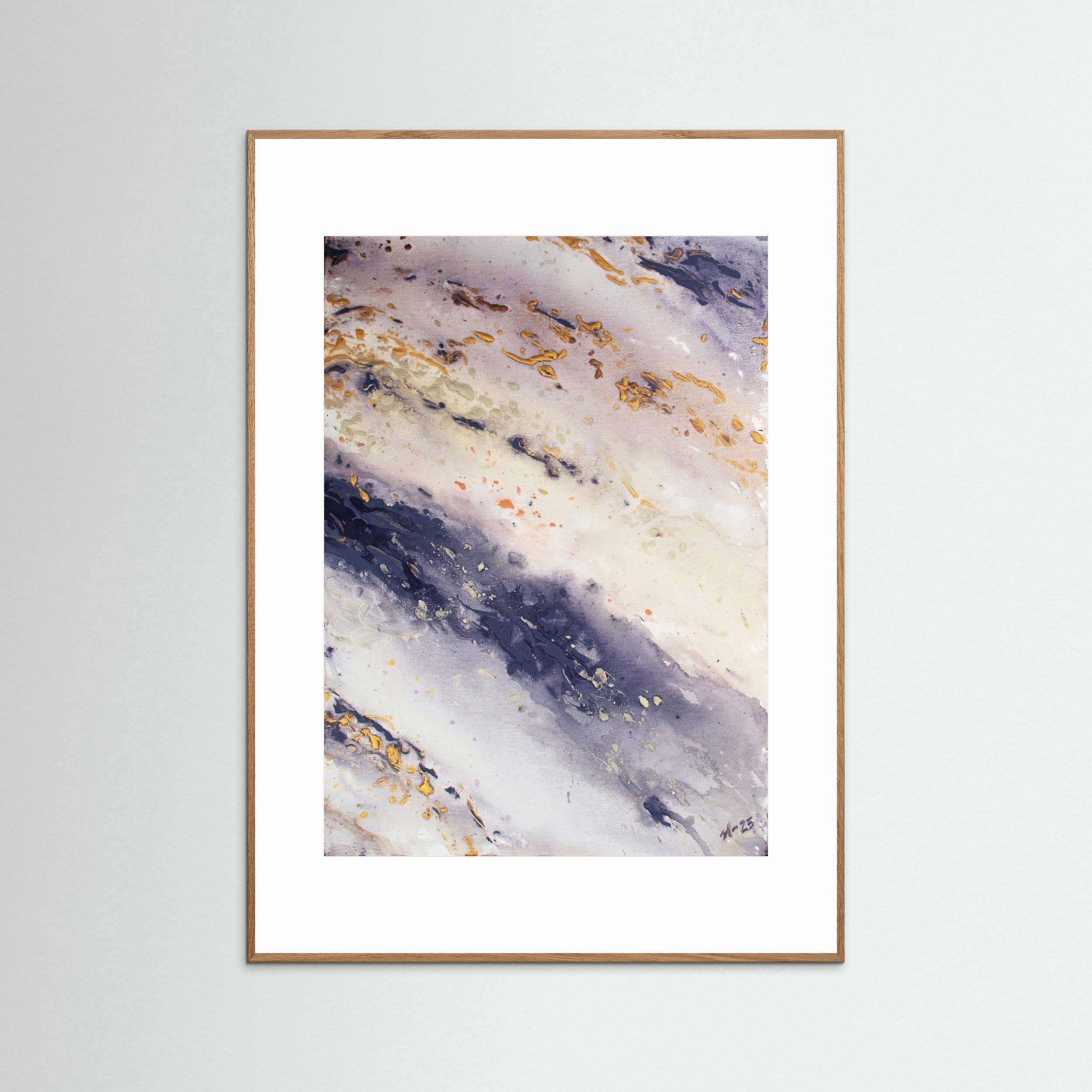 Fine Art Paper Print: Marble Wave Piece 2