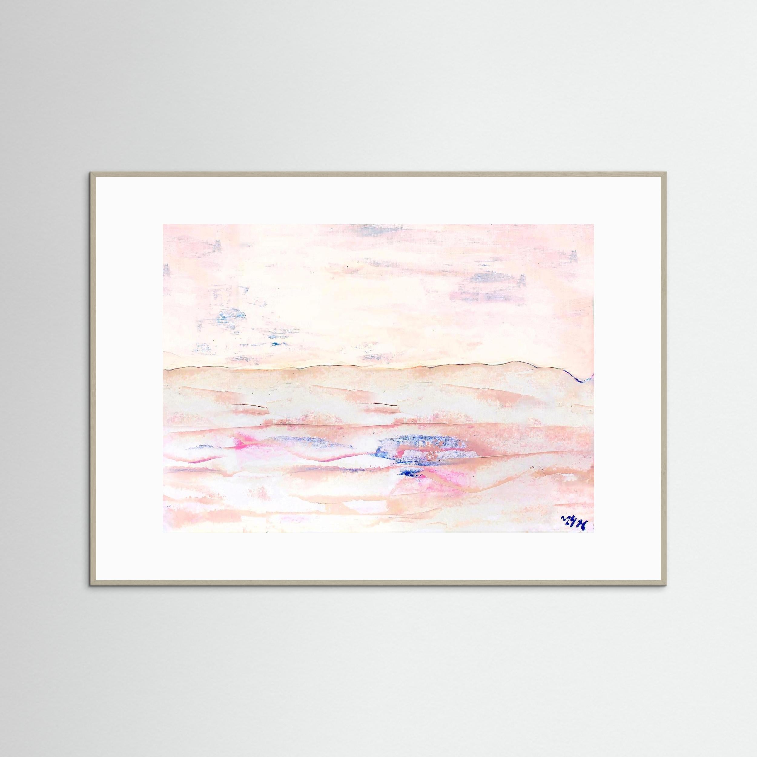 Fine Art Paper Print: "White sand beach" dusty pink