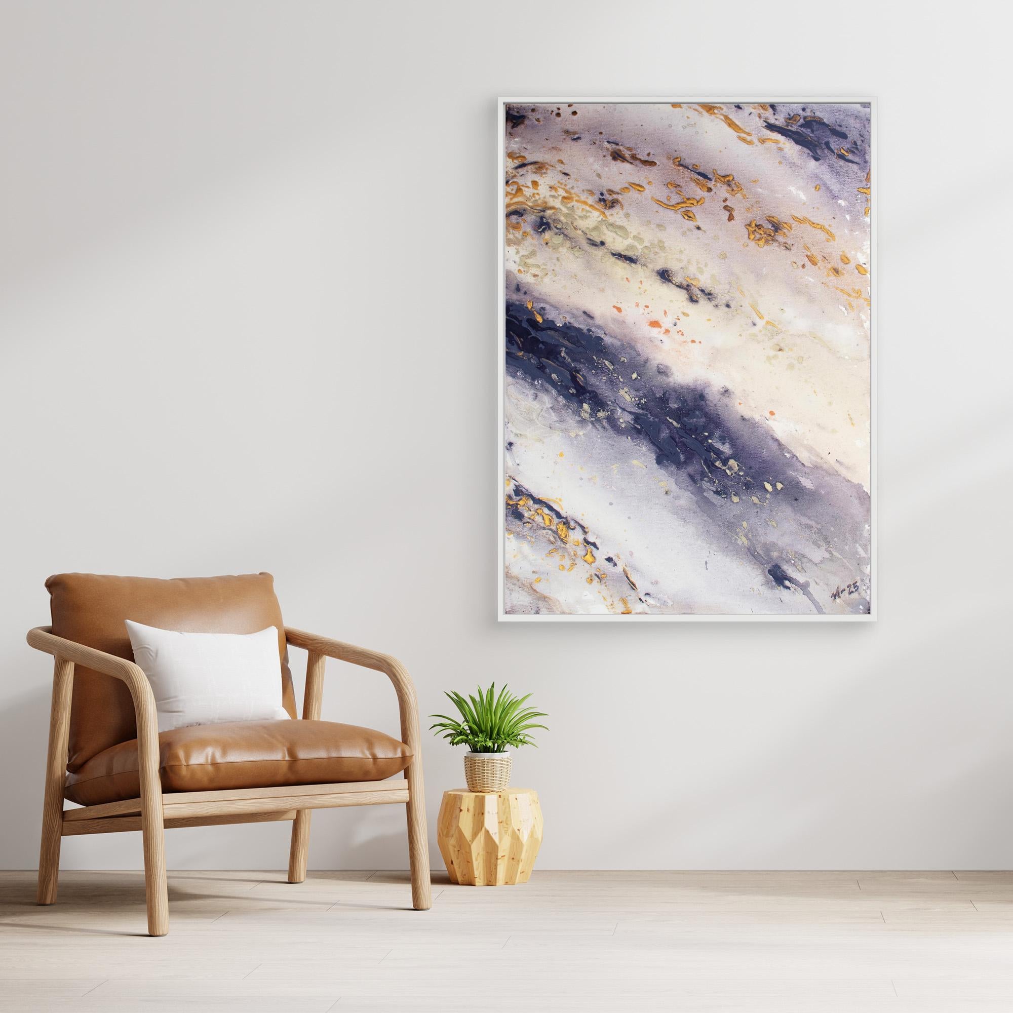Canvas Print: "Marble Wave" piece 1 