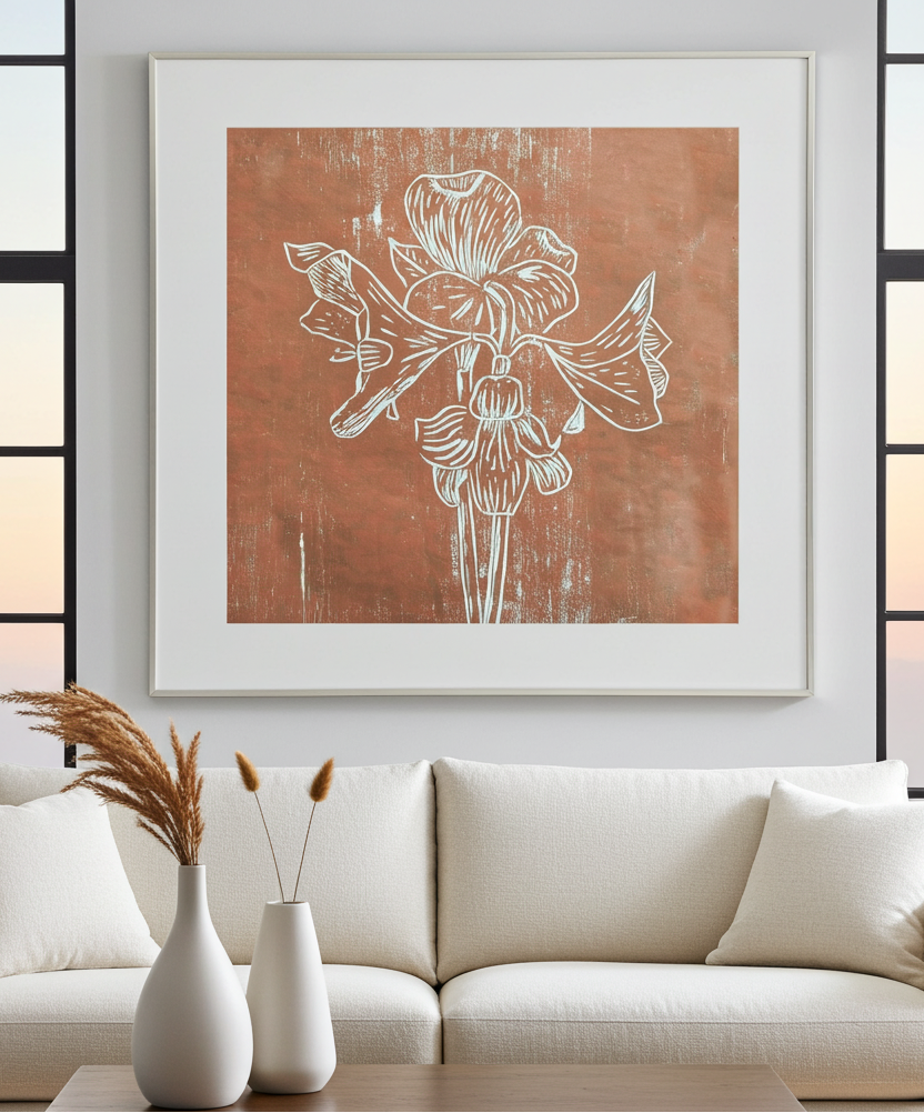 Fine Art Papaer Print: "Brown Amaryllis"