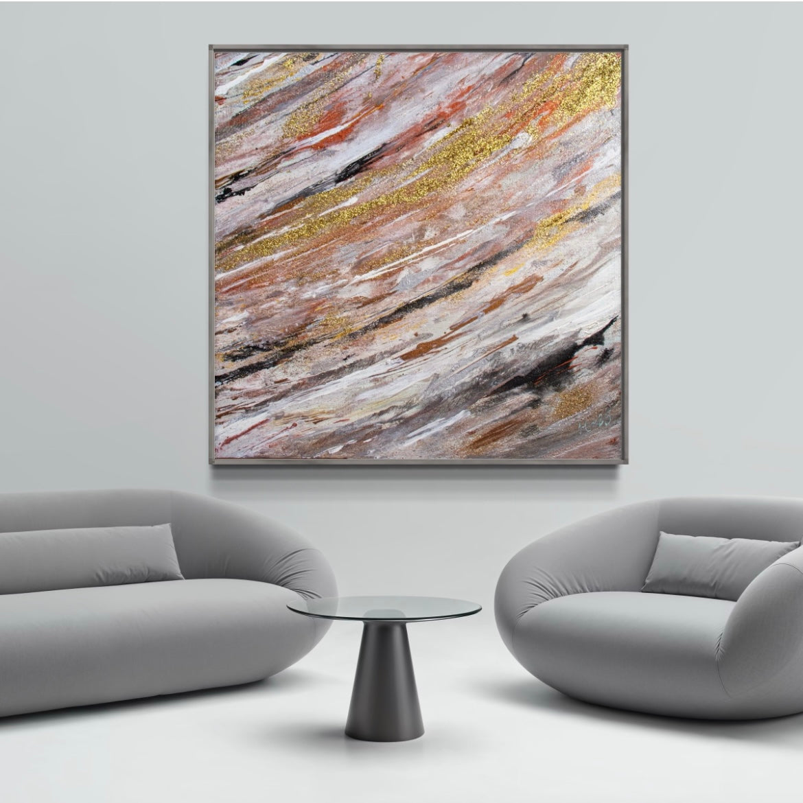 Canvas Print: " Golden wave" piece 2