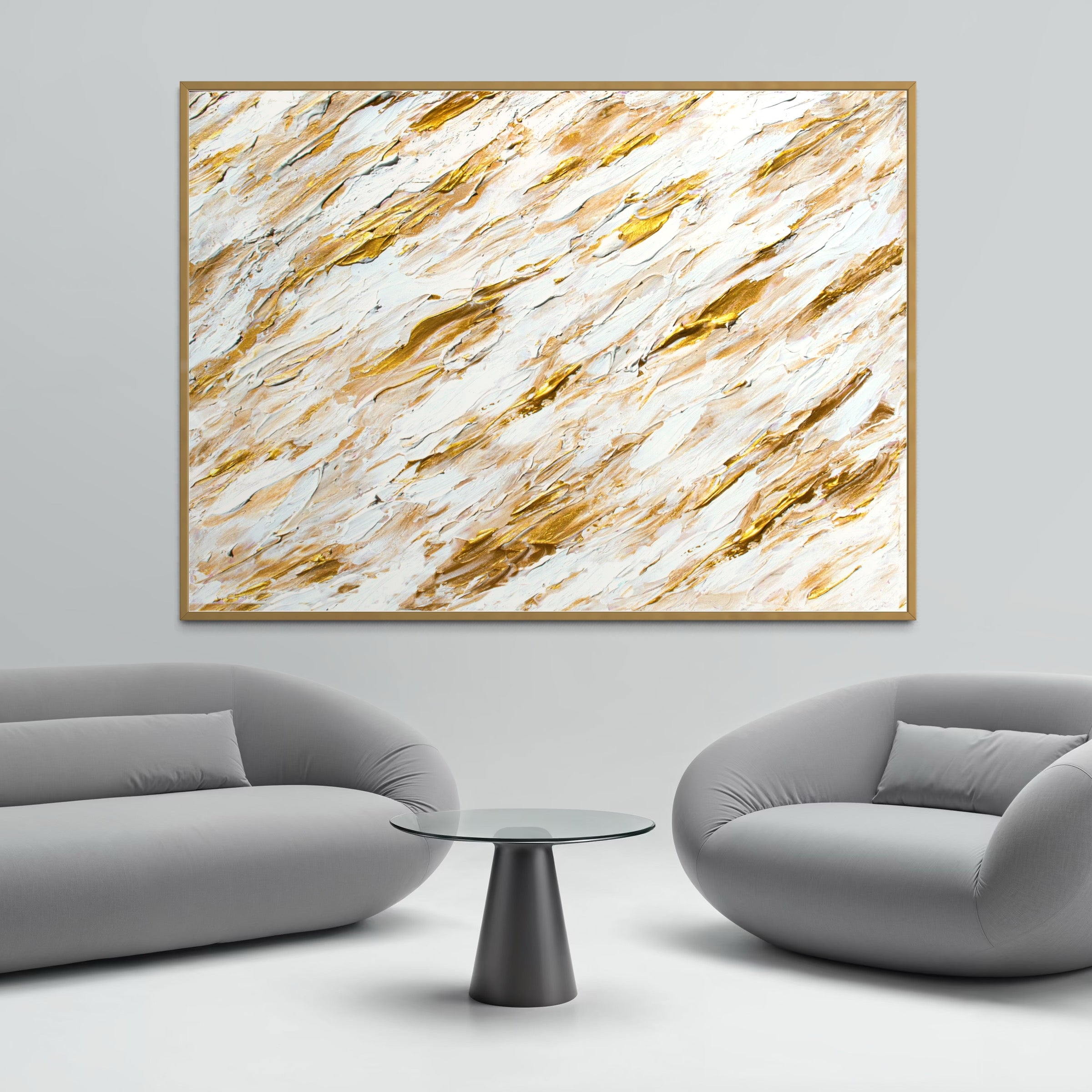 Canvas Print: "Splashing Gold"