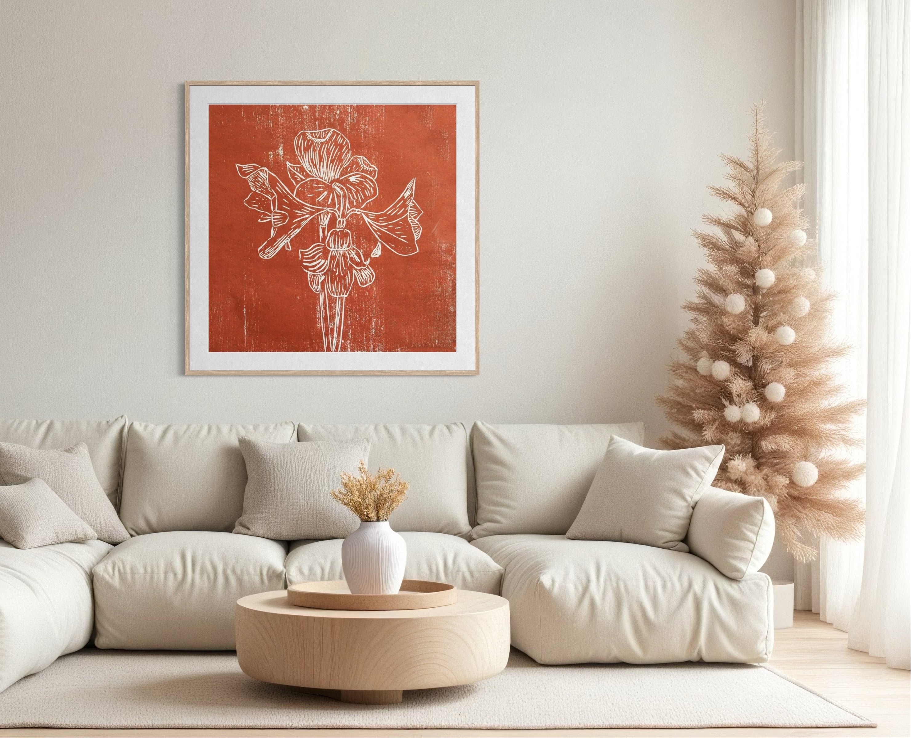 Fine Art Paper Print: "Red Amaryllis"