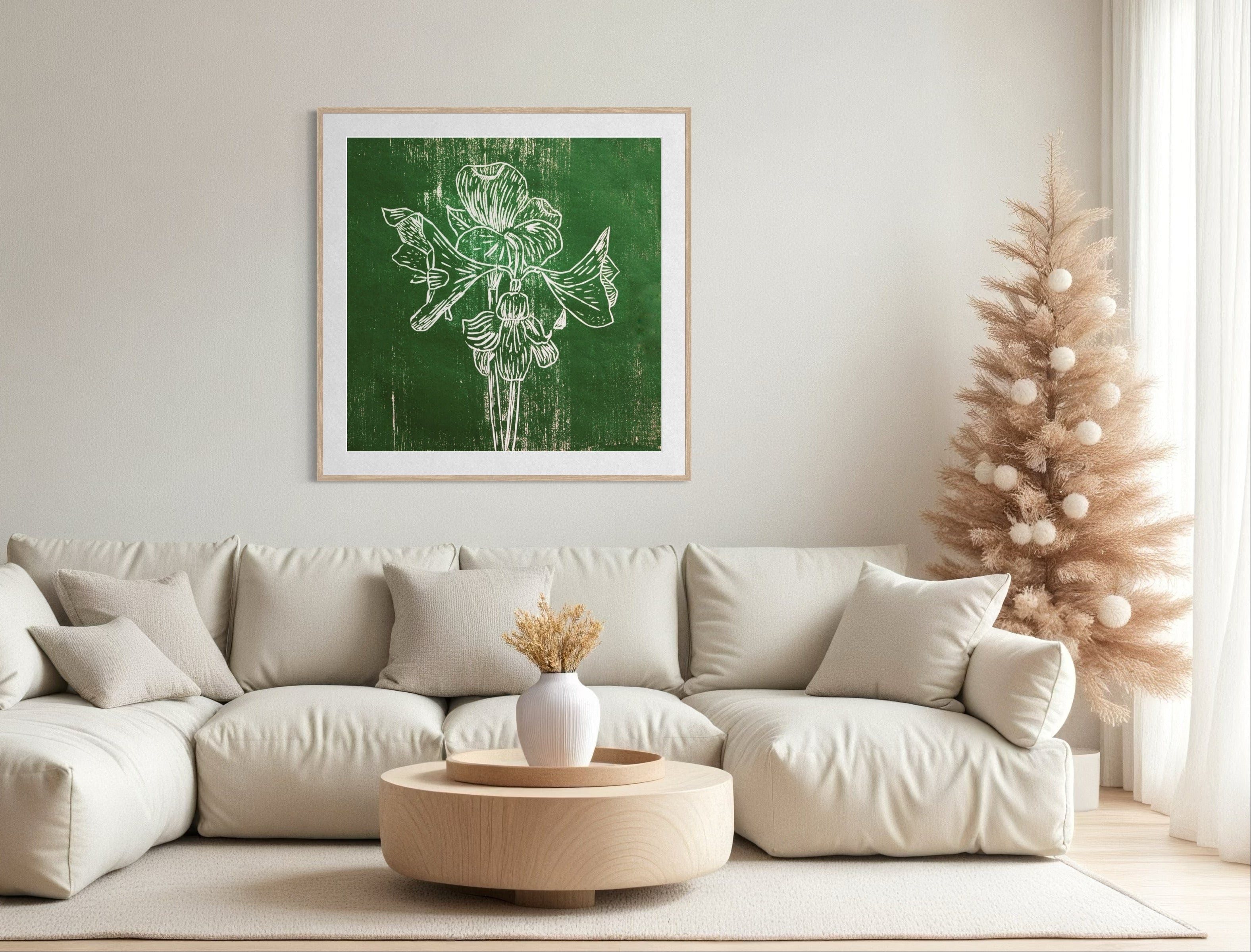 Fine Art Paper Print: "Green Amaryllis"