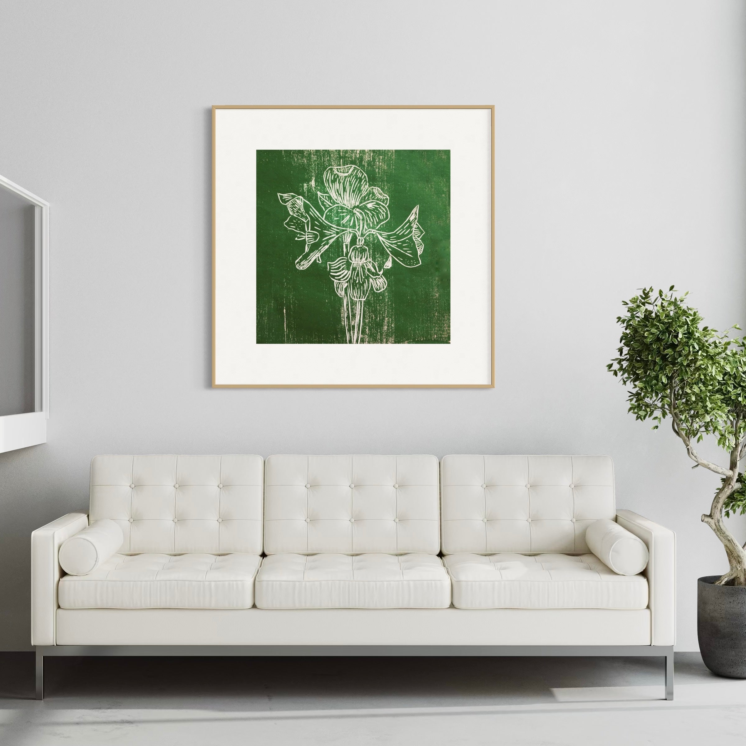 Fine Art Paper Print: "Green Amaryllis"