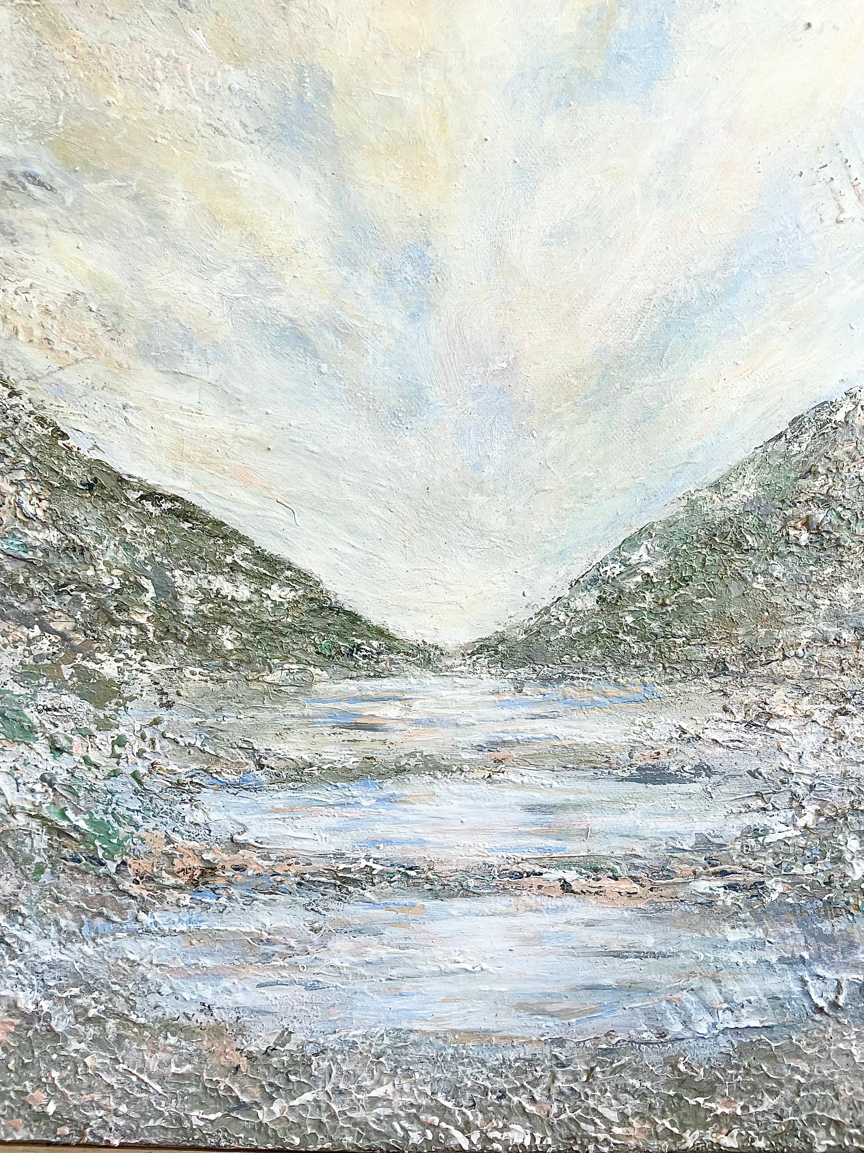 Höga kusten – Original Abstract Acrylic Painting 70×50 cm