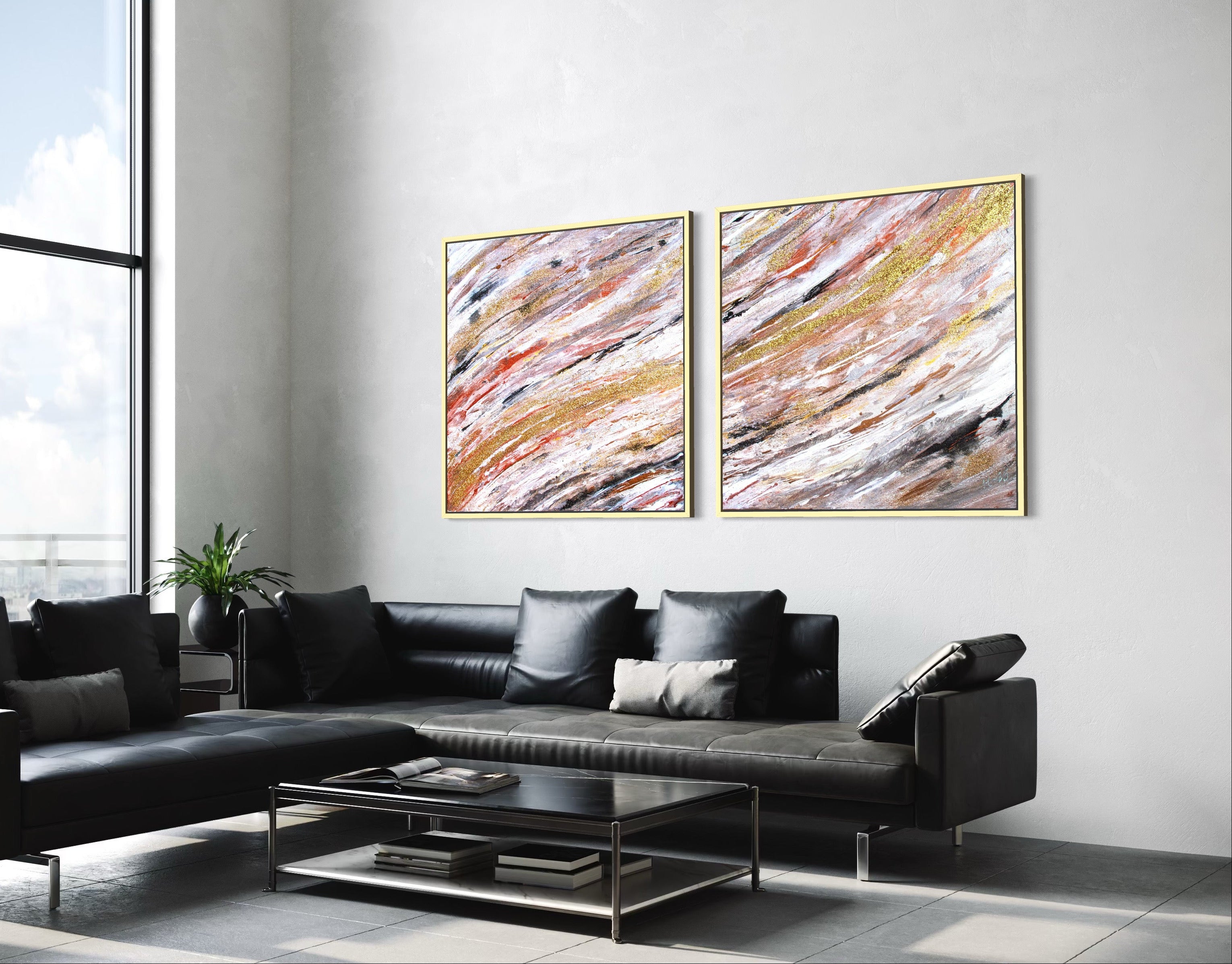 Canvas Print: " Golden wave" piece 1