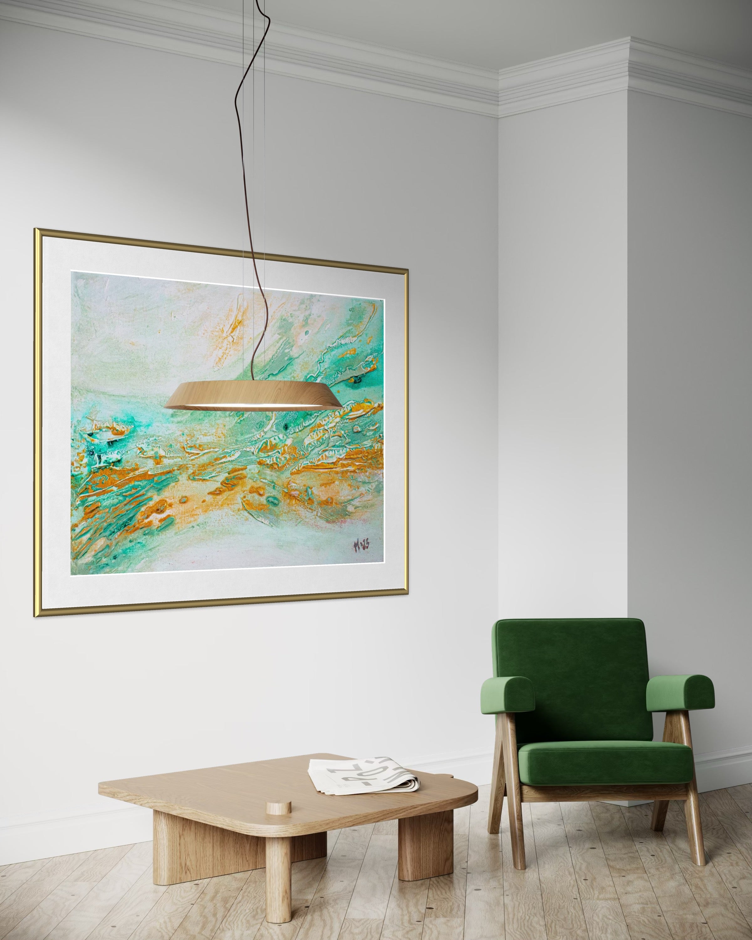 Fine Art Paper print: "Golden current"