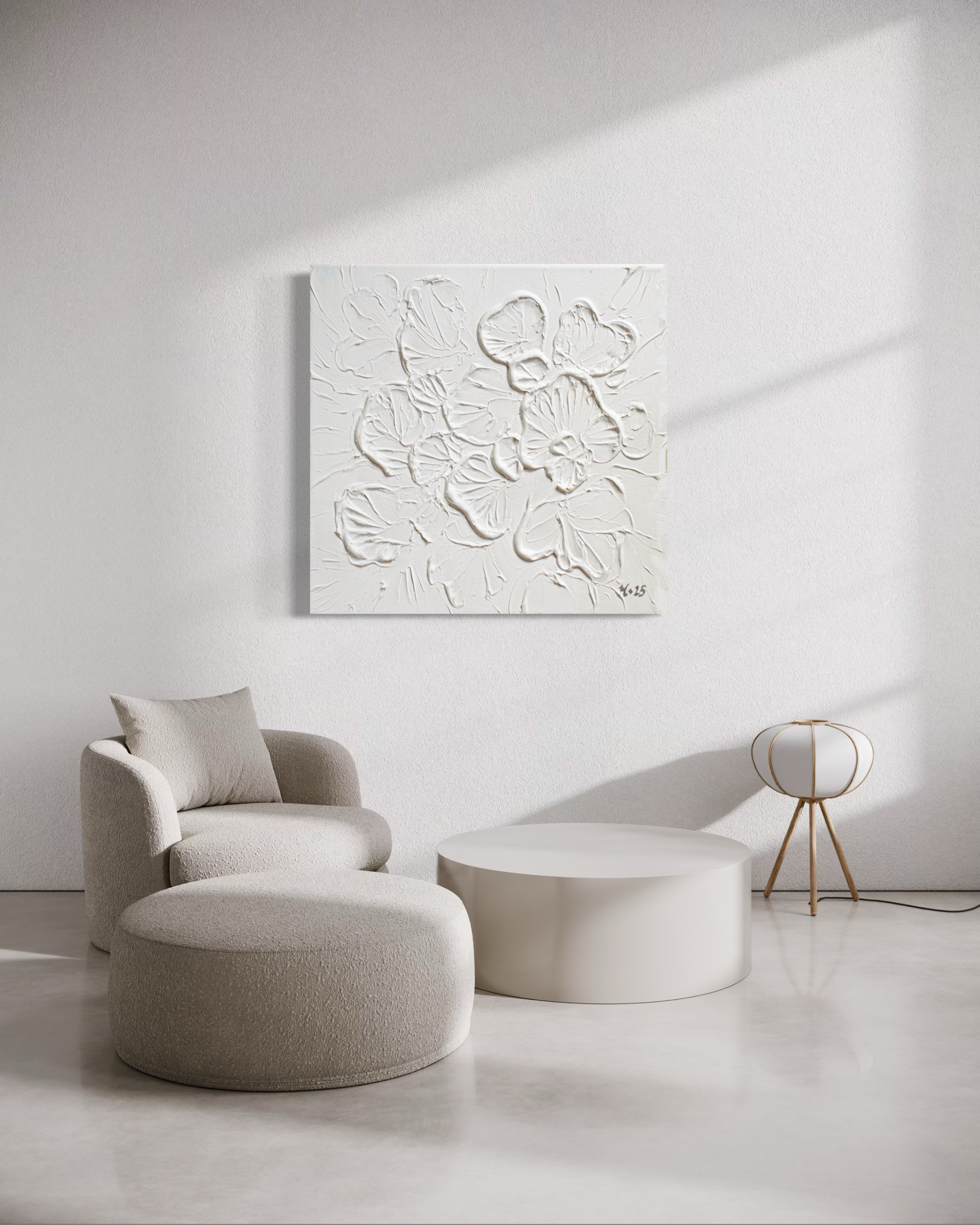 Canvas Print: "Soft White Bloom"