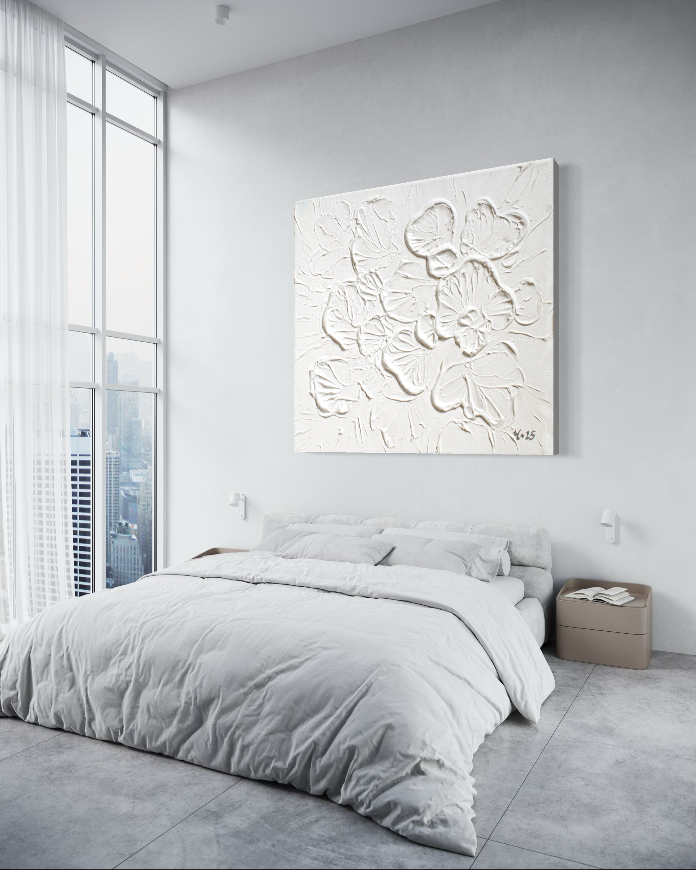 Canvas Print: "Soft White Bloom"