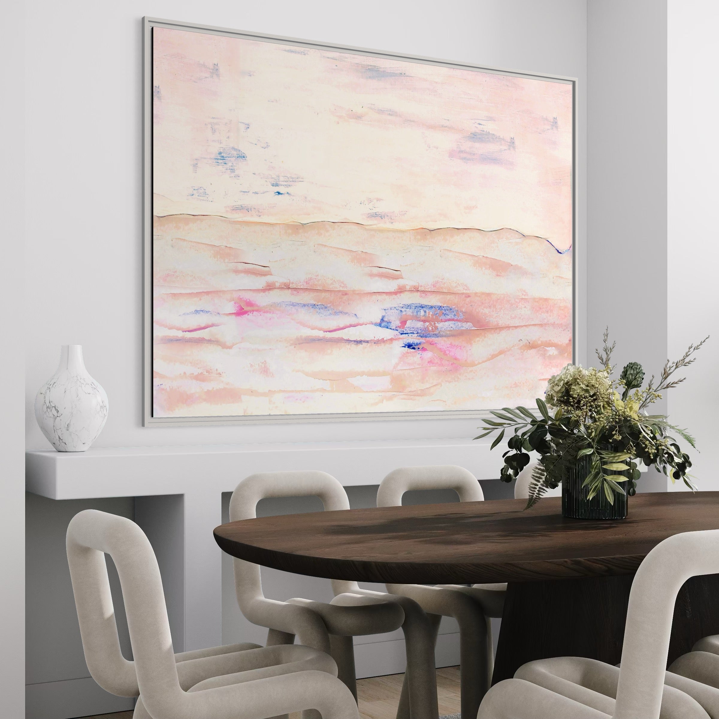 Canvas Print: "White sand beach" dusty pink