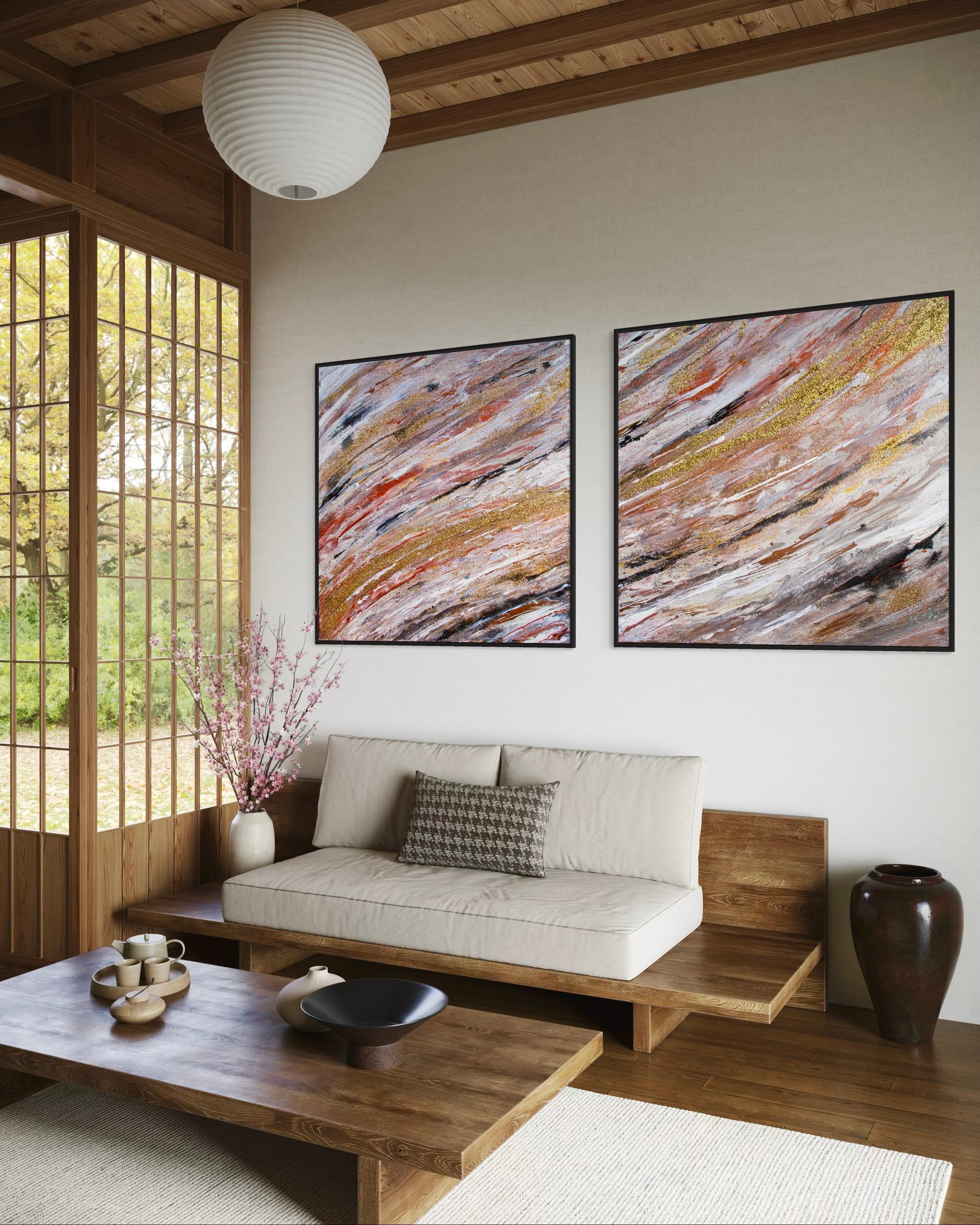 Canvas Print: " Golden wave" piece 1