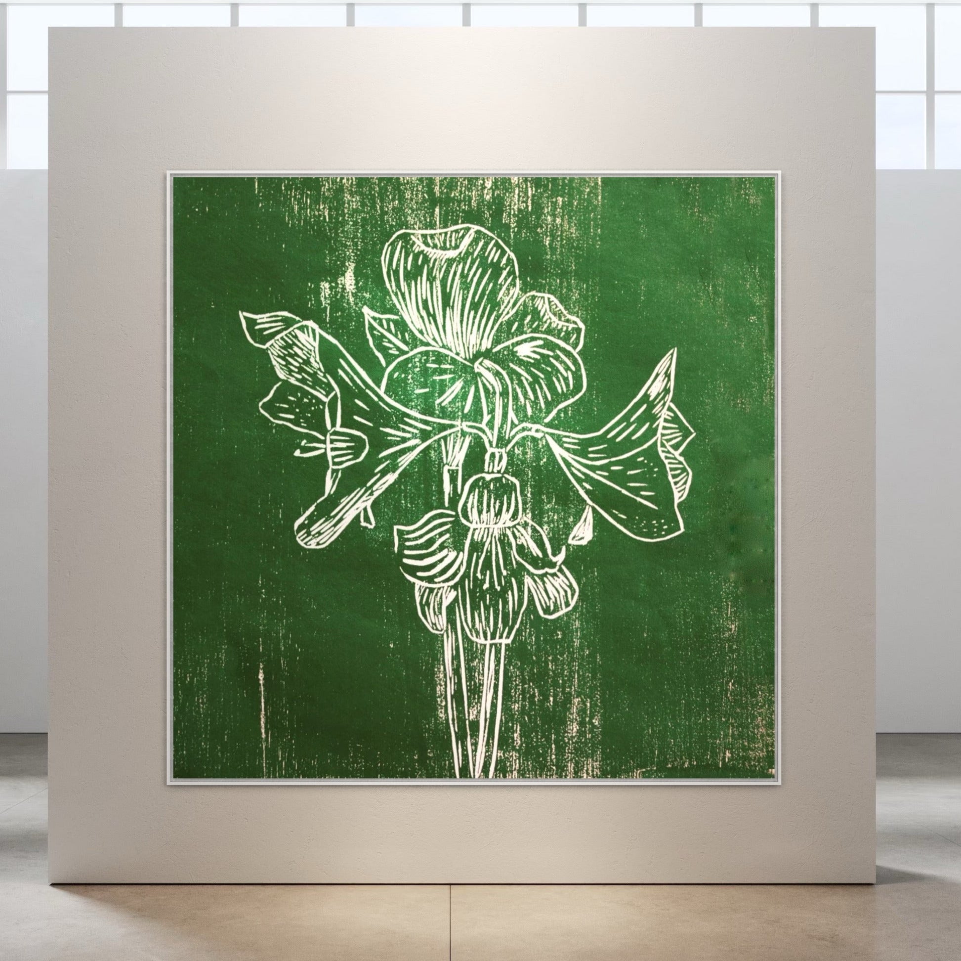 Canvas Print: "Green Amaryllis"