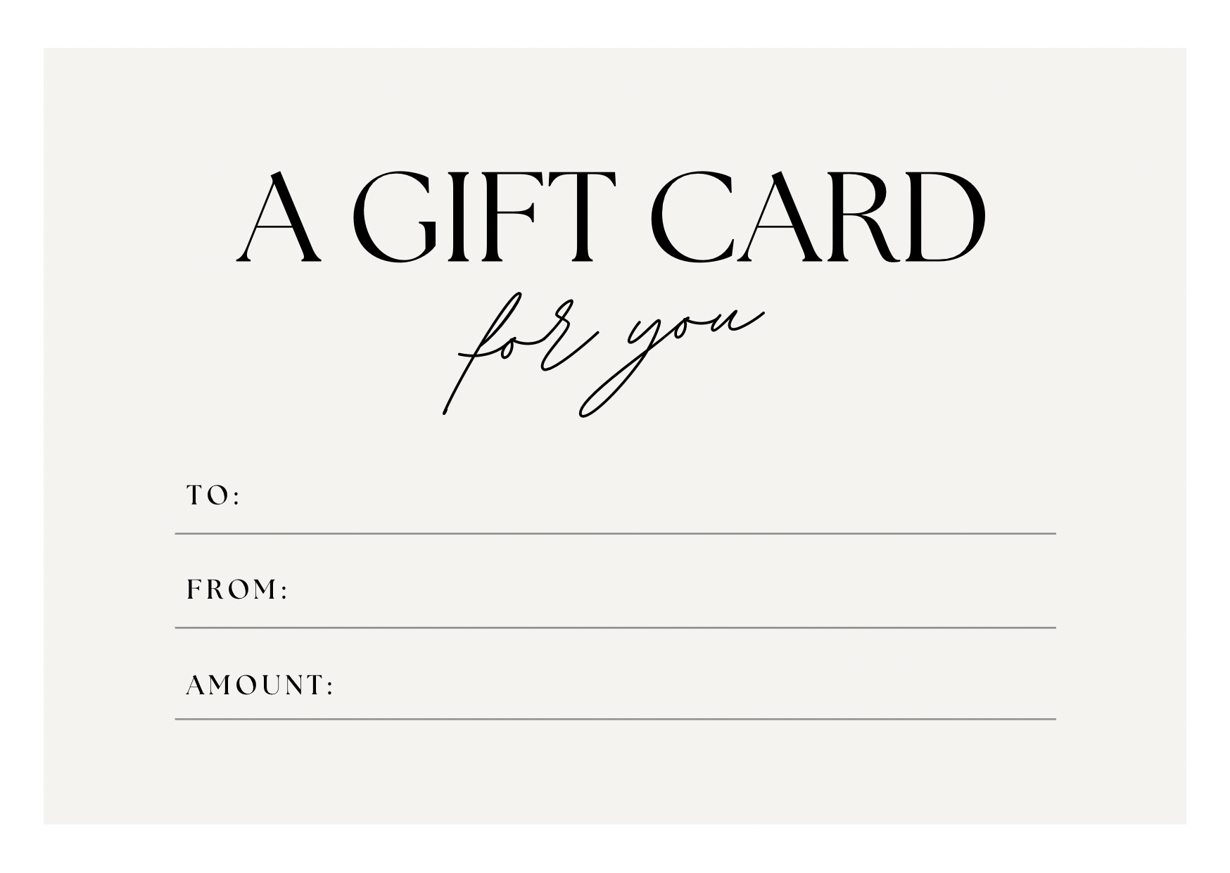 Digital Gift Card