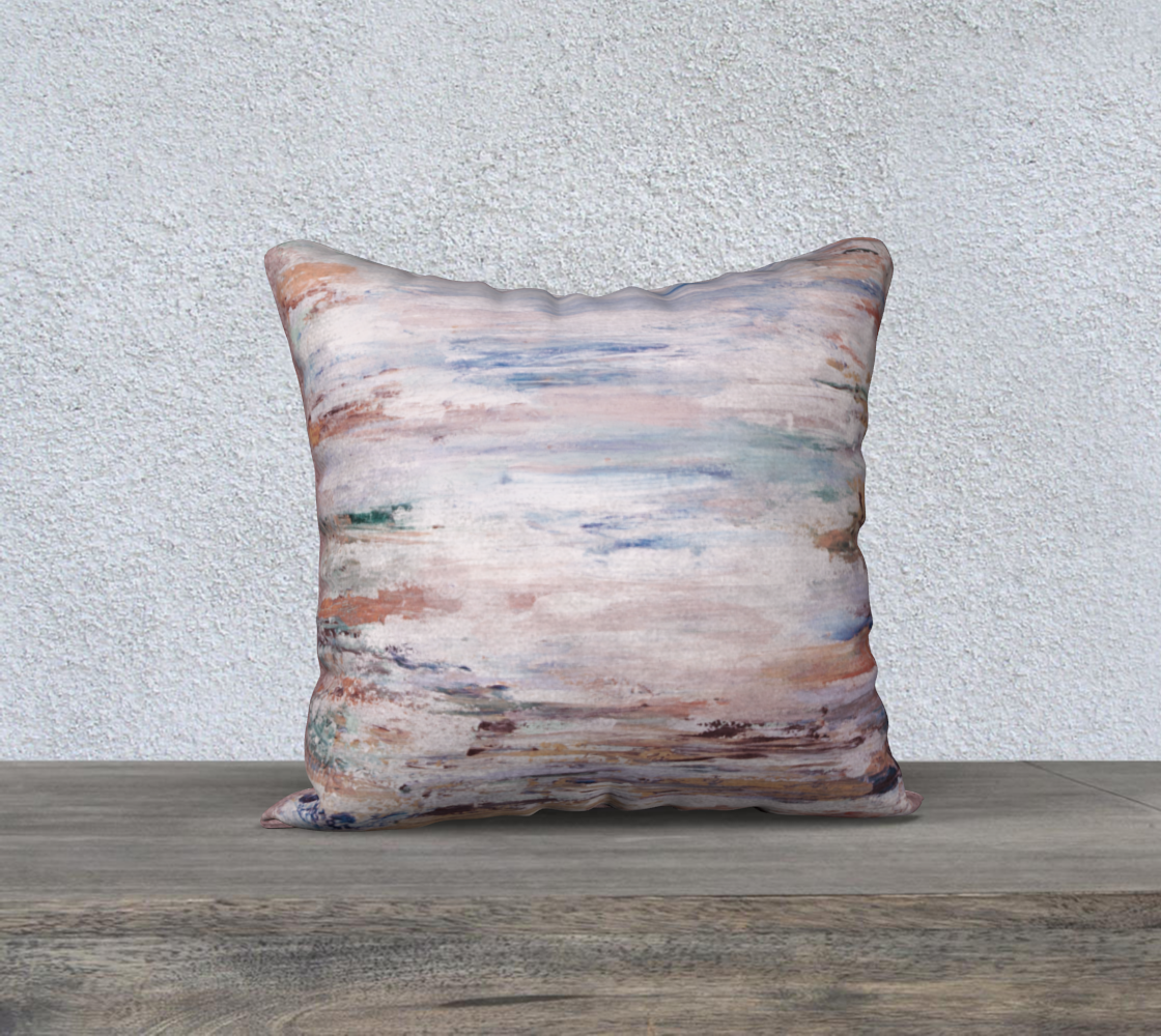 Velevet/canvas cushion "Silver daylight rosé"