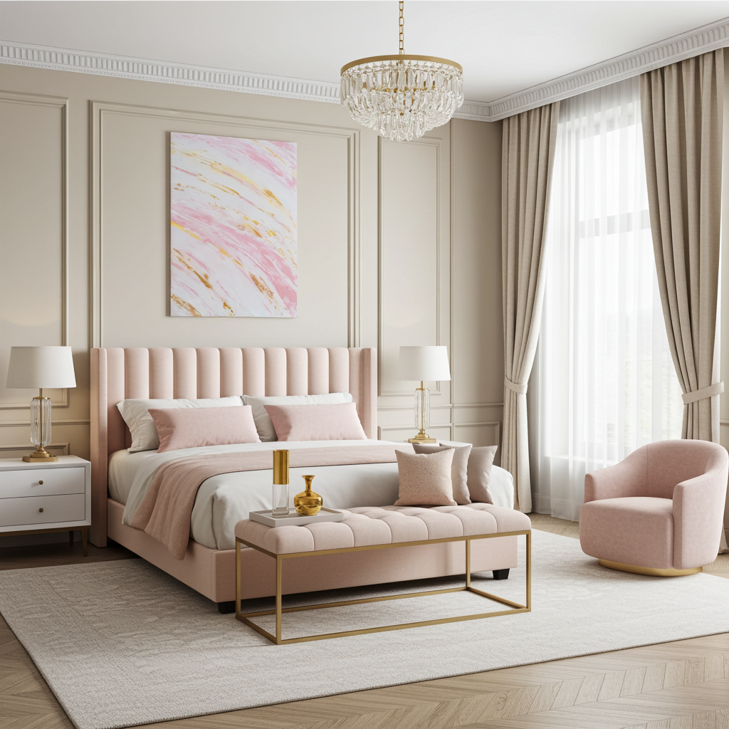 Konsttryck på fint papper: "Blush Tides Piece 2"