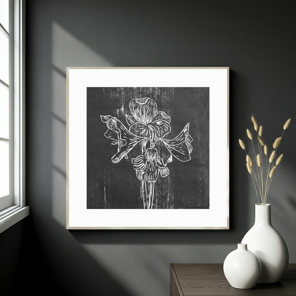 Fine Art Paper Print: "Black Amaryllis"