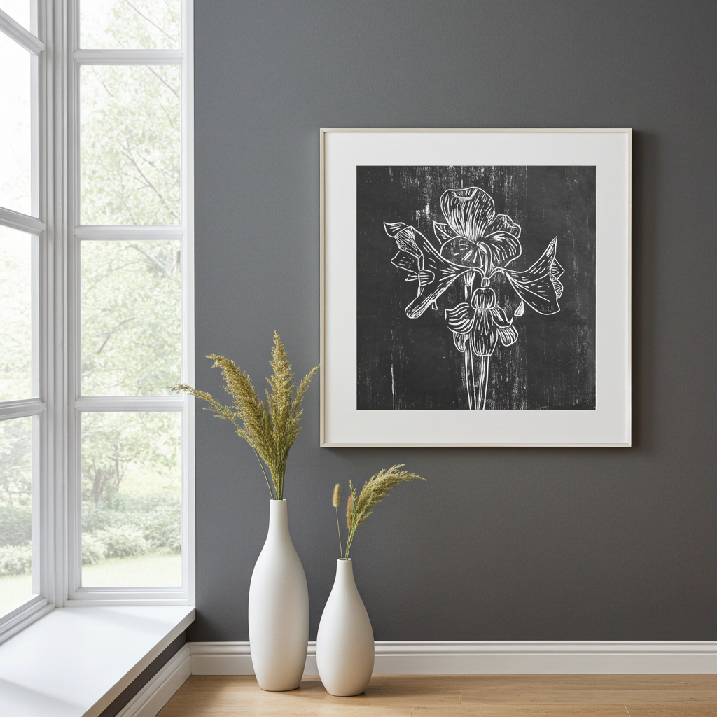 Fine Art Paper Print: "Black Amaryllis"