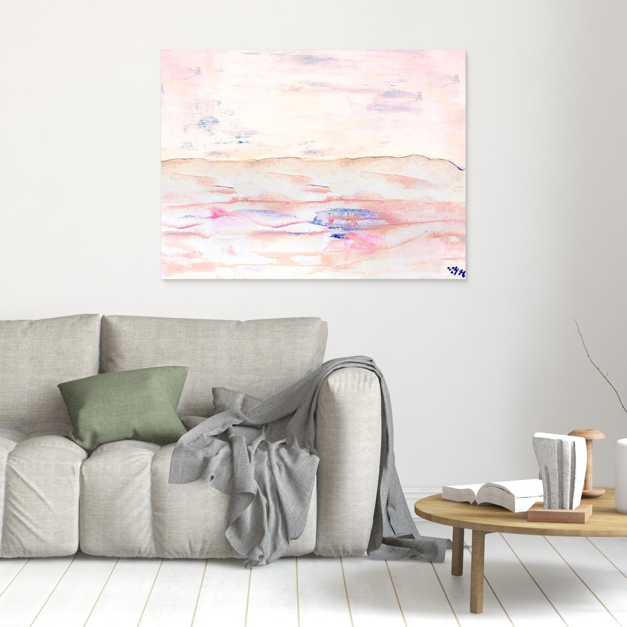 Canvas Print: "White sand beach" dusty pink