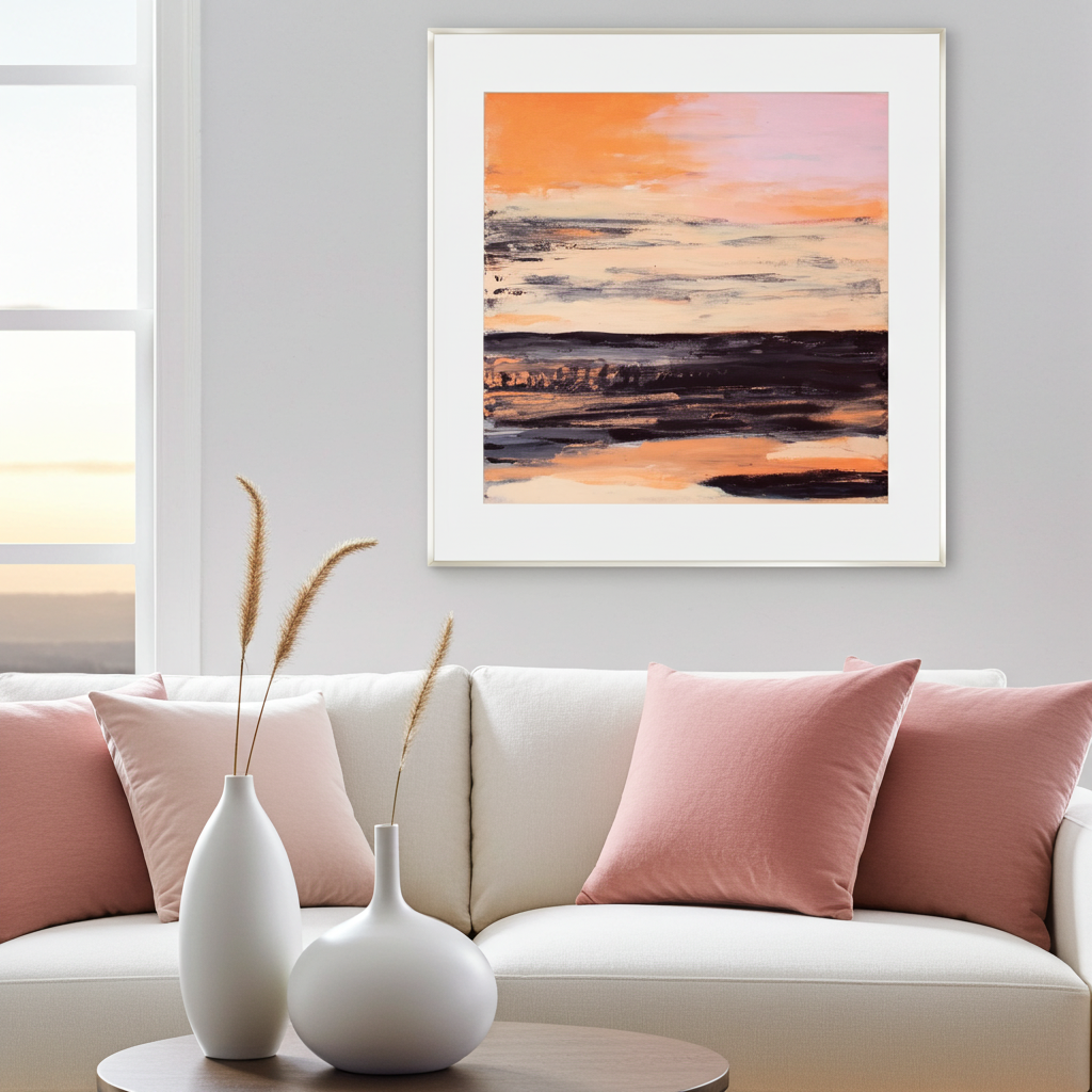 Fine Art Print tvådelad tavla: Coral beach del 1