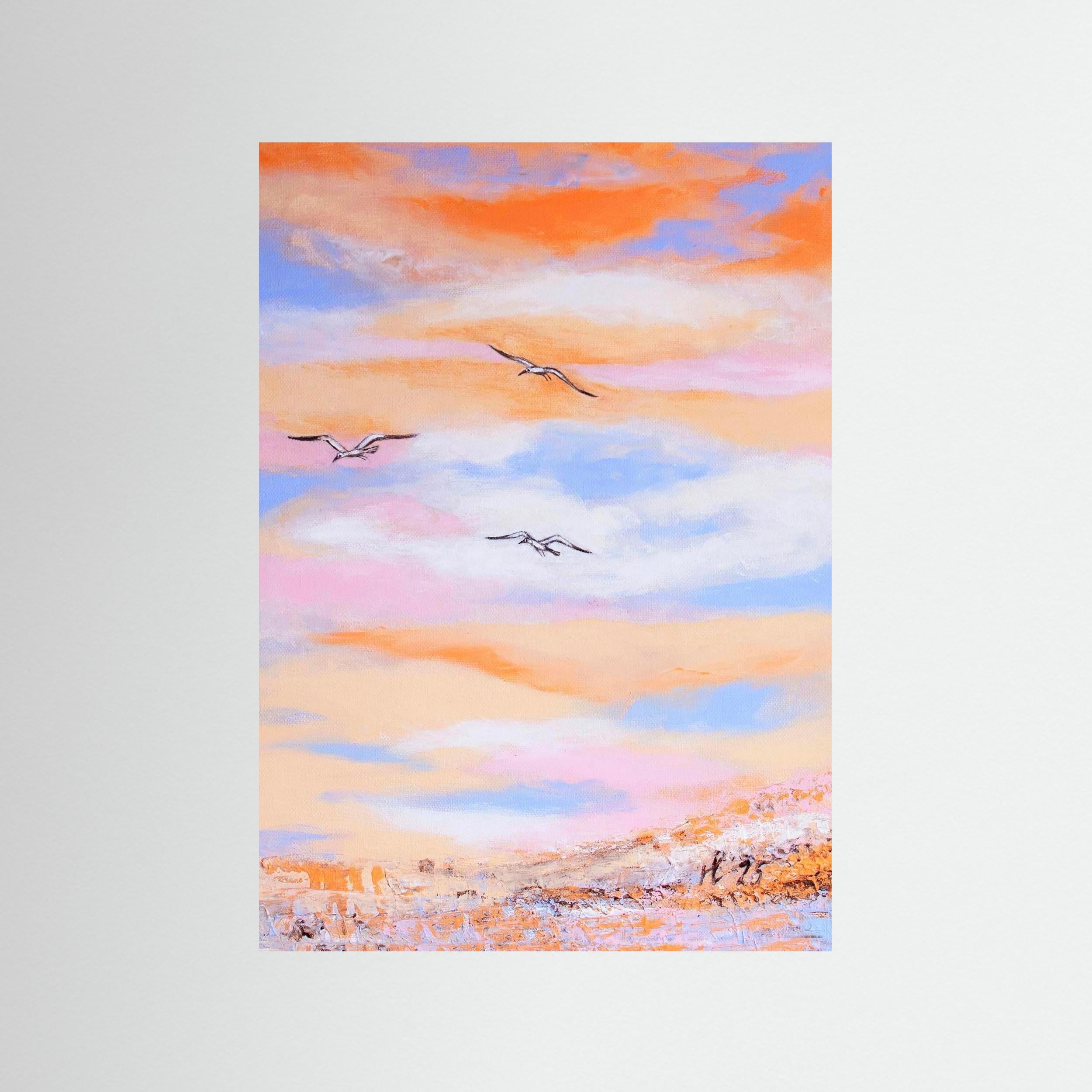 Fine Art Paper Print: Free as a bird piece 2 
