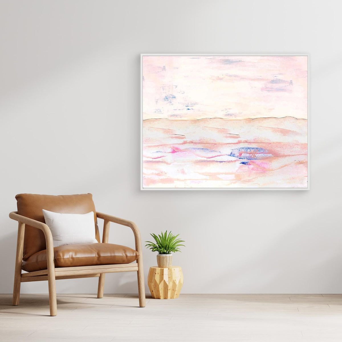 Canvas Print: "White sand beach" dusty pink