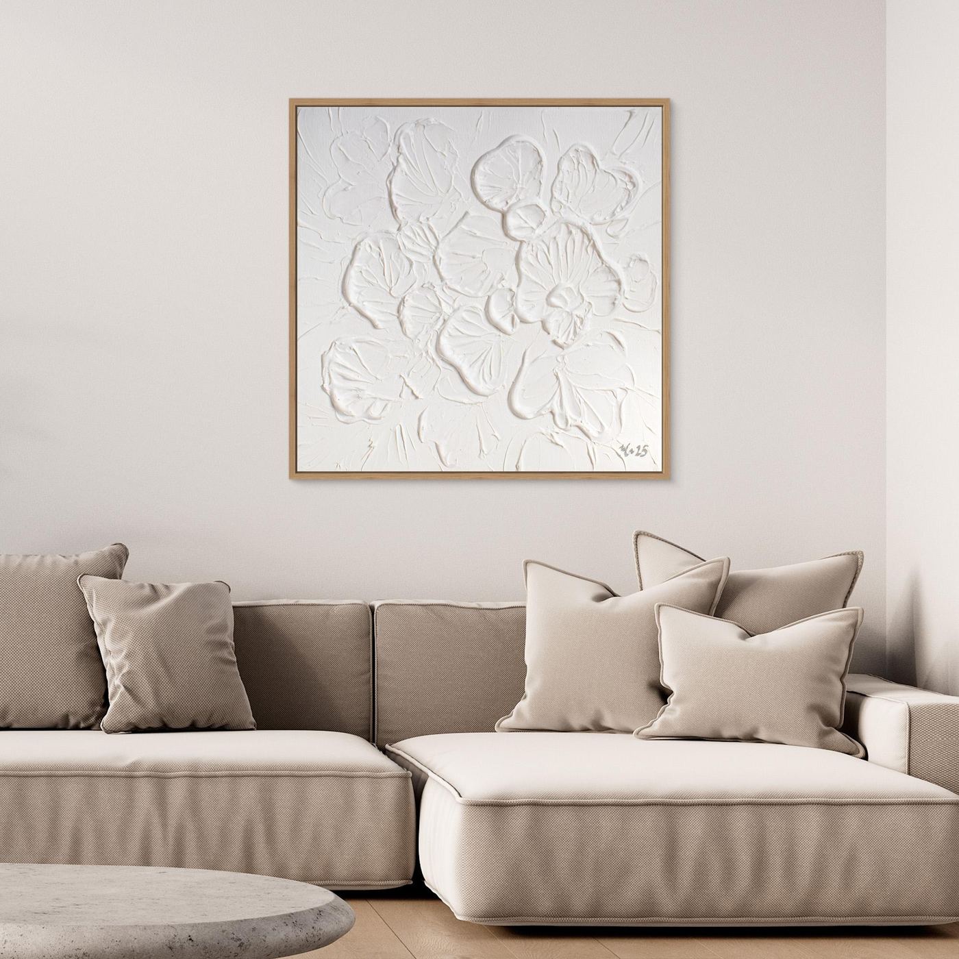 Canvas Print: "Soft White Bloom"