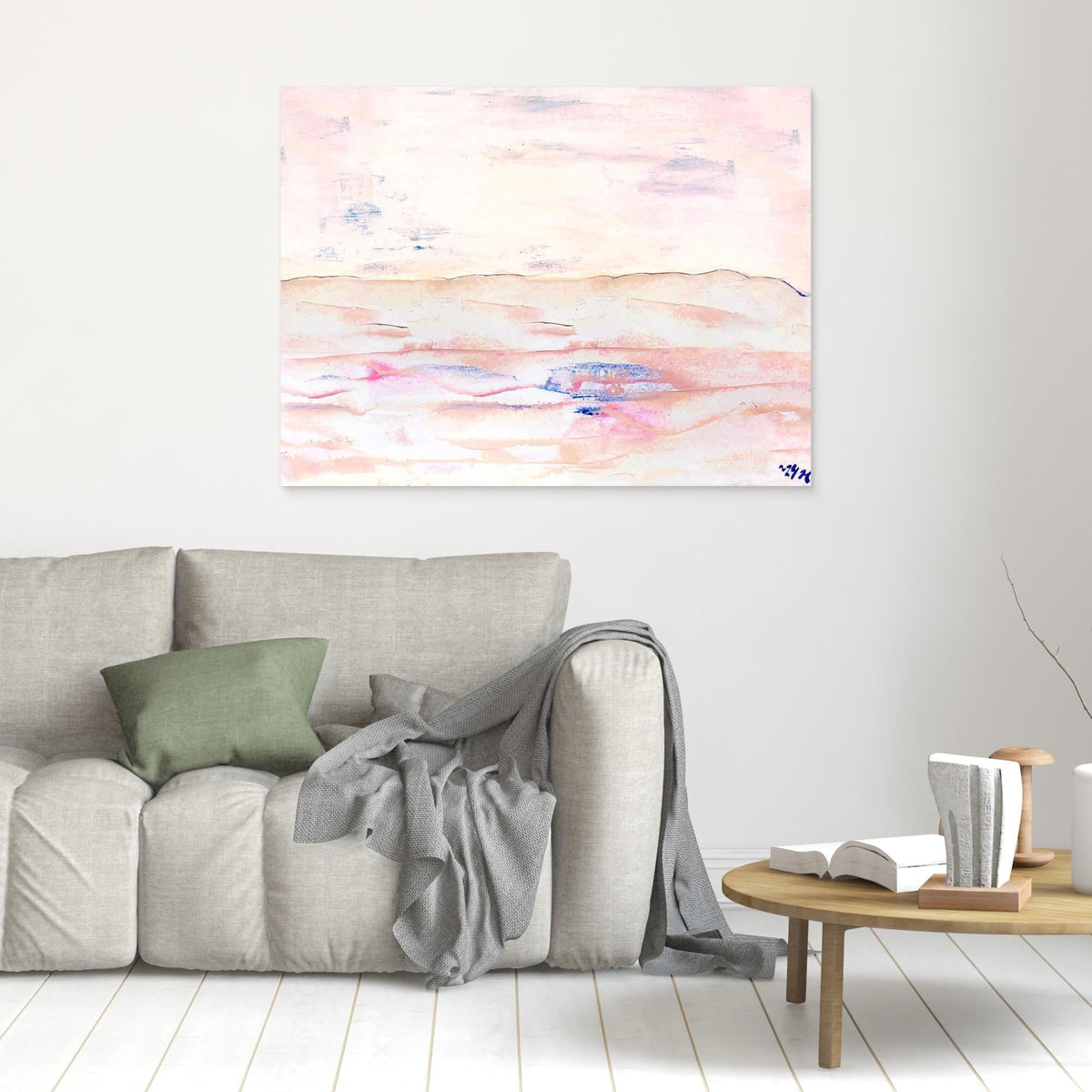 Canvas Print: "White sand beach" dusty pink