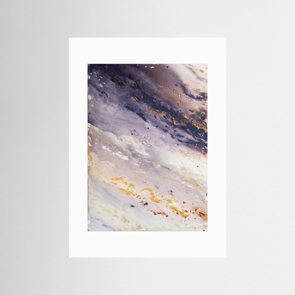 Fine Art Paper Print: Marble Wave Piece 1