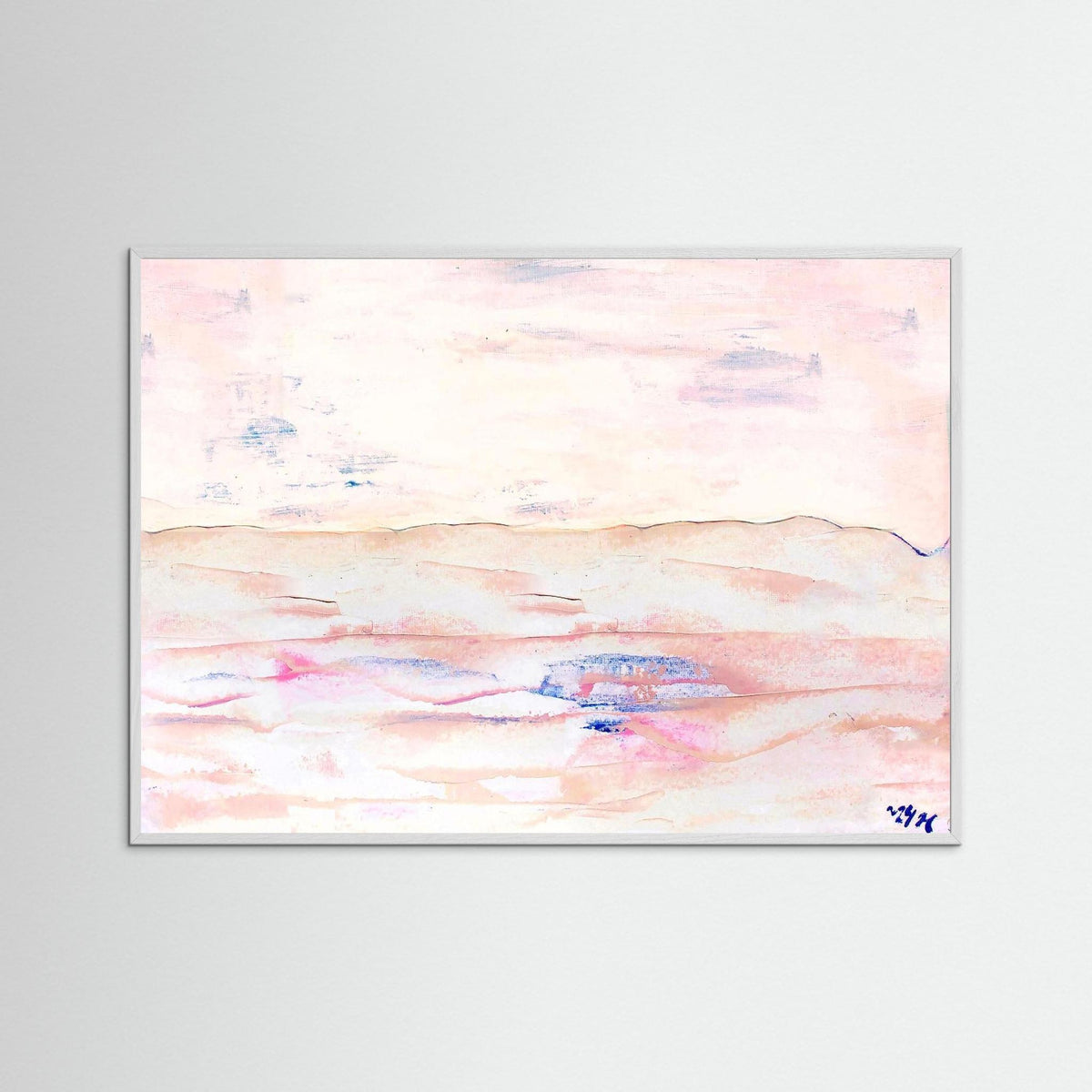 Fine Art Paper Print: "White sand beach" dusty pink