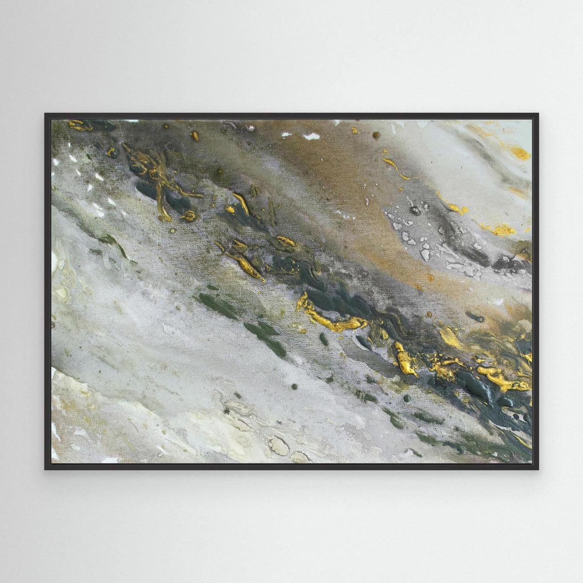 Canvas Print: "Marble wave gray"
