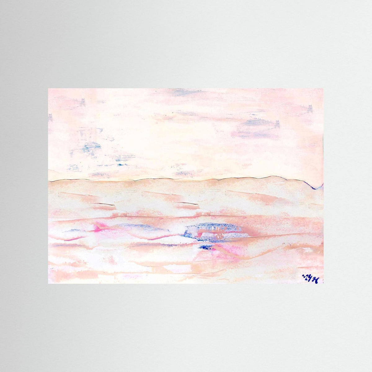 Fine Art Paper Print: "White sand beach" dusty pink