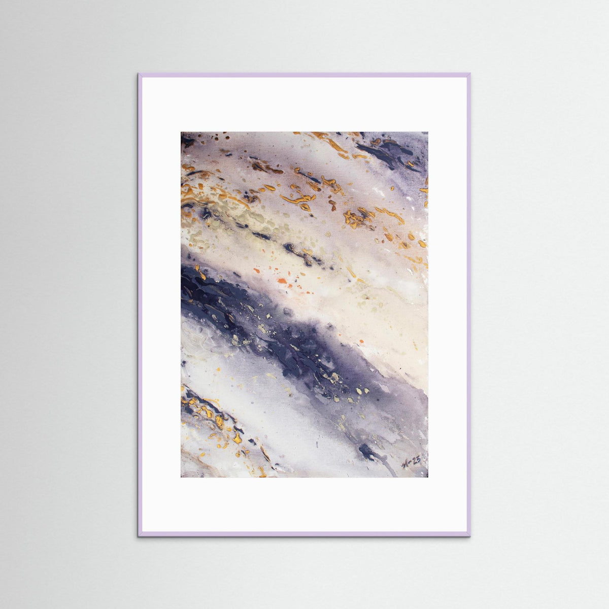 Fine Art Paper Print: Marble Wave Piece 2